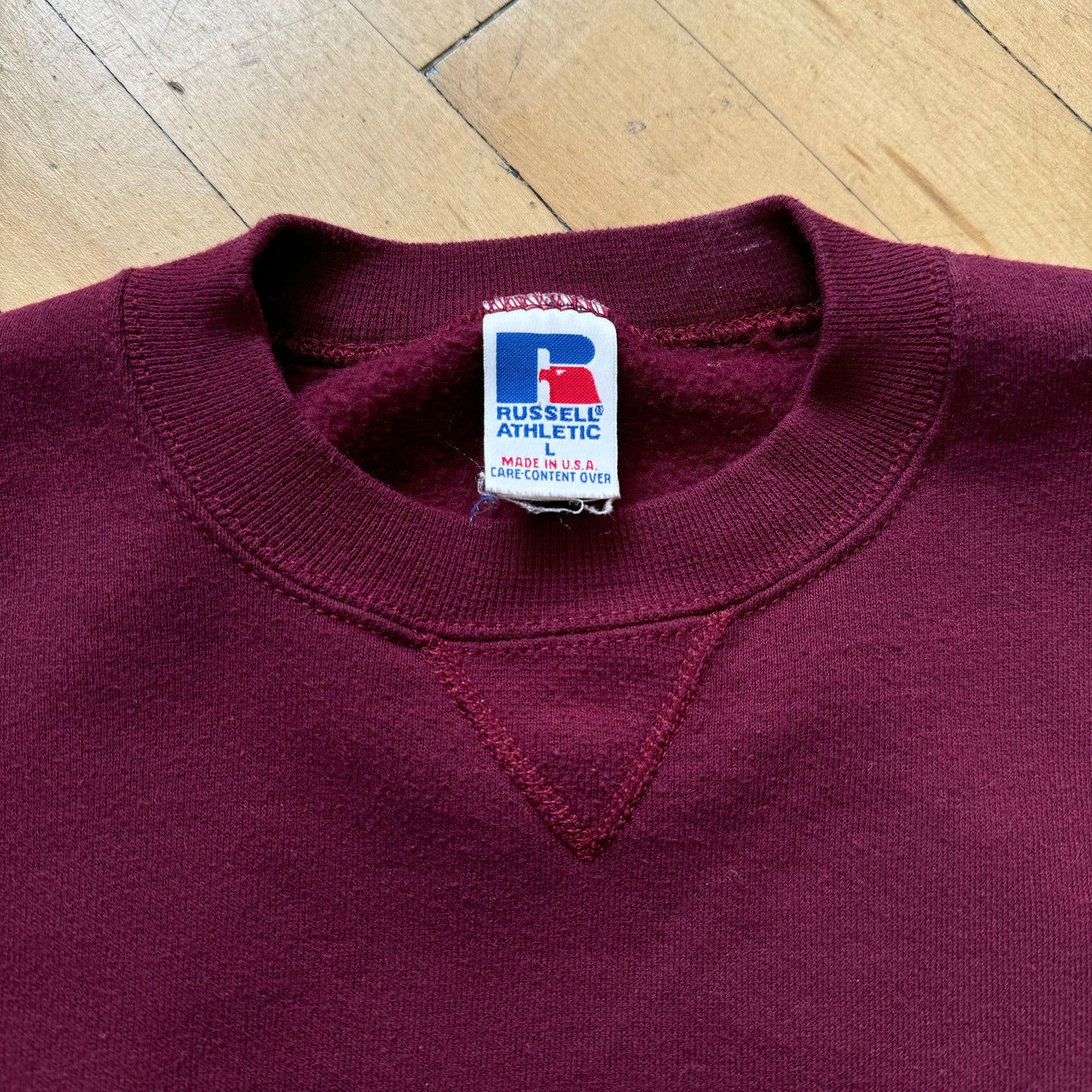 Vintage Blank Marron Russell Crewneck Sz L