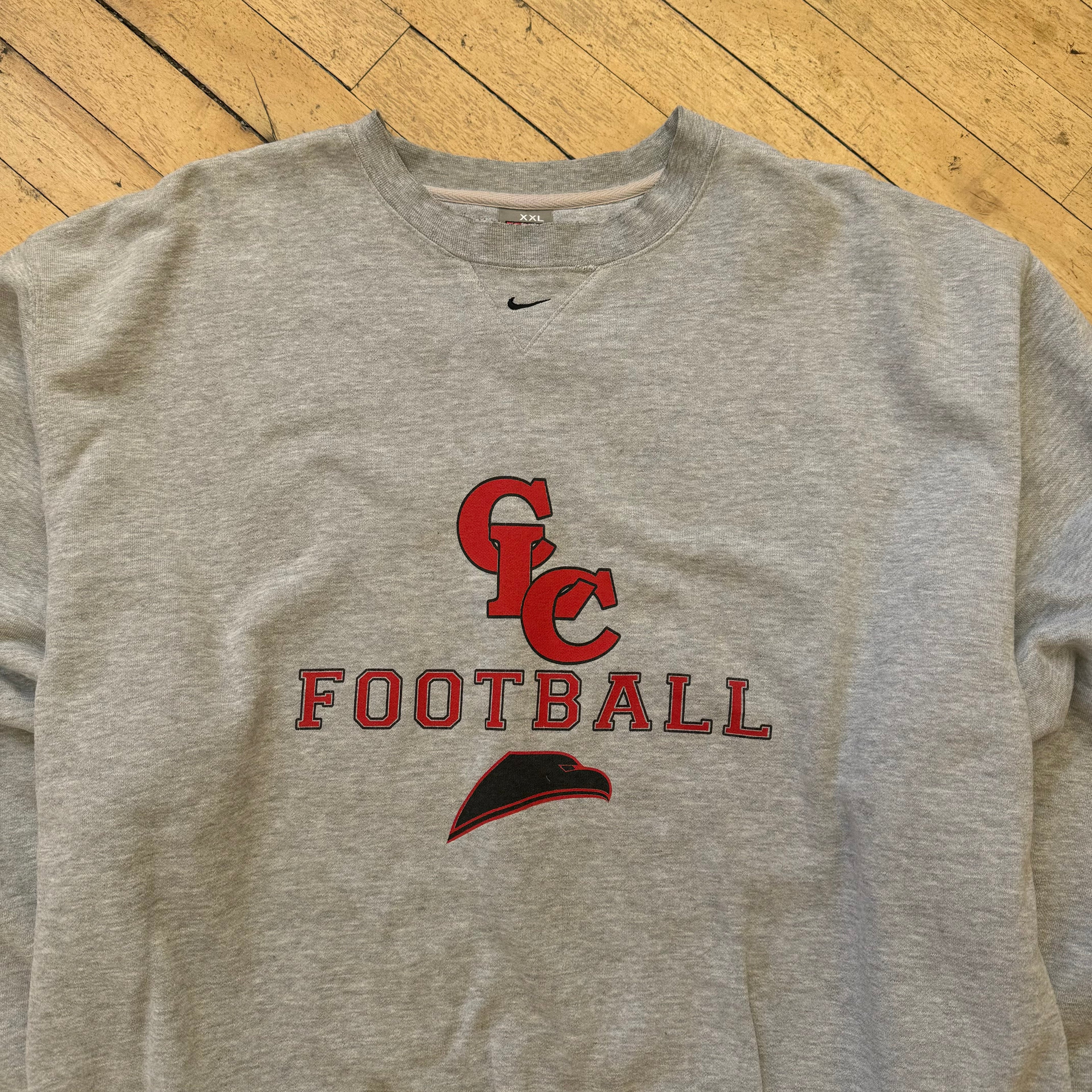 Vintage Nike CLC Football Center Swoosh Crewneck Sz XXL