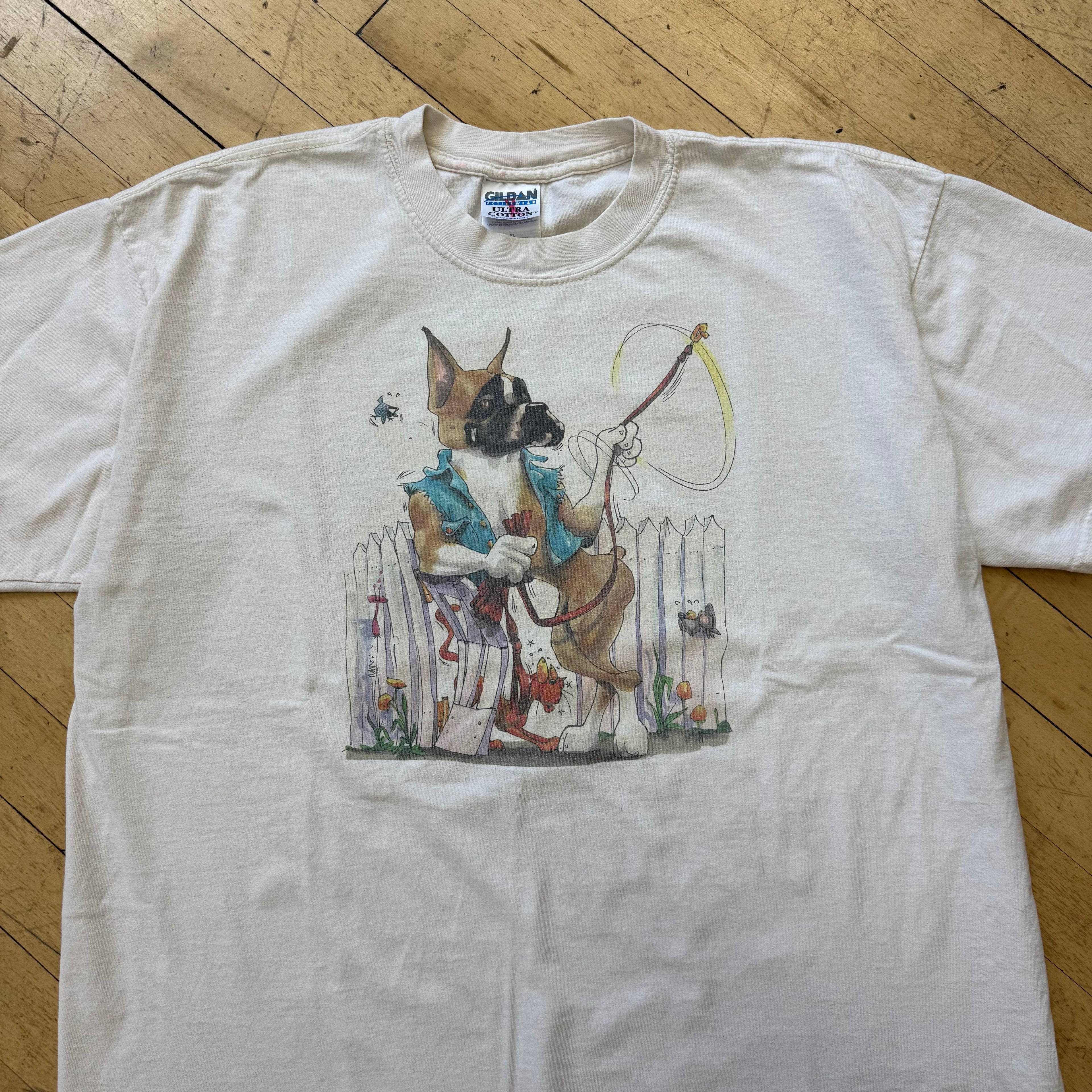 Vintage Dog Art T-shirt Sz XL