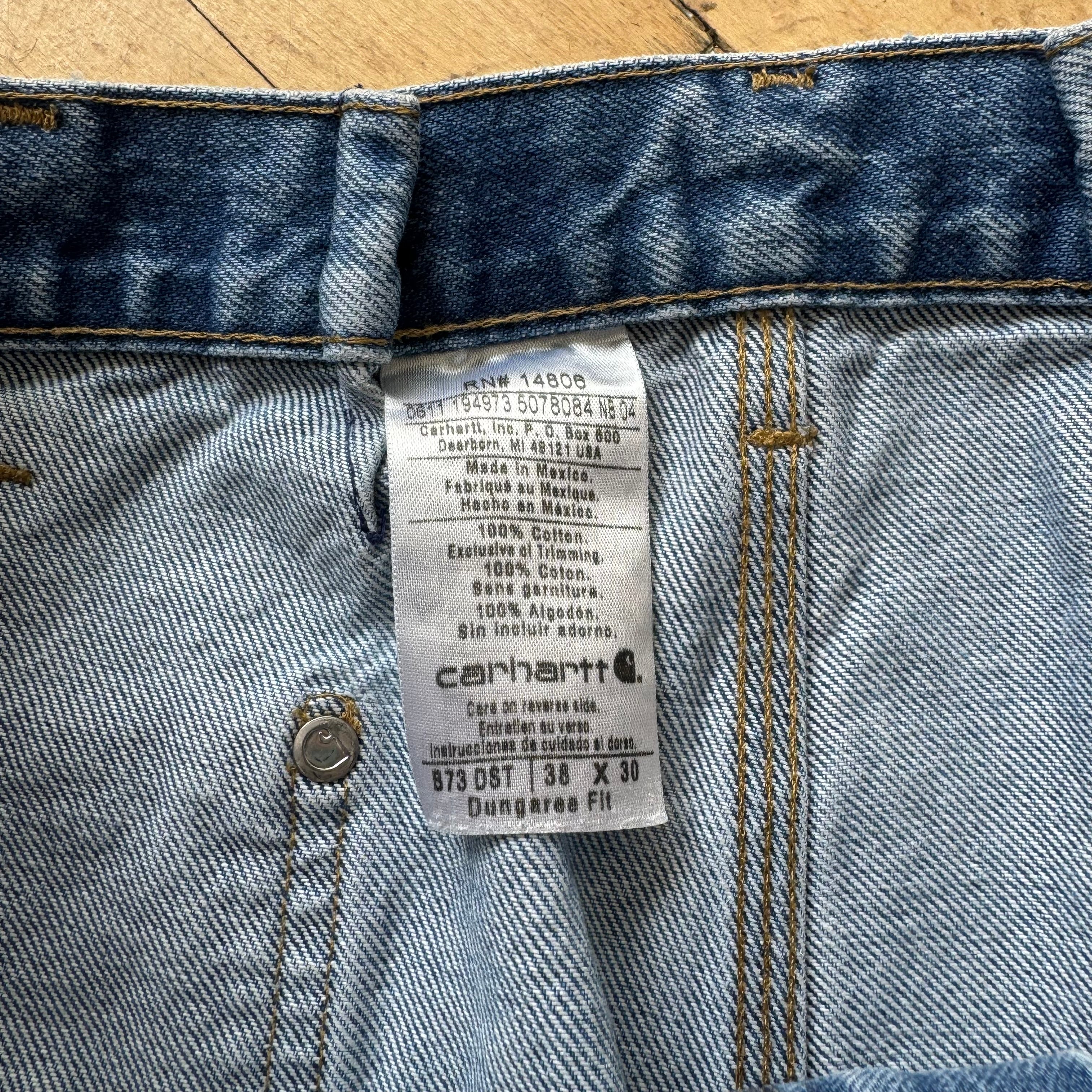 Vintage Carhartt Double Knee Denim Jeans Sz 38x30