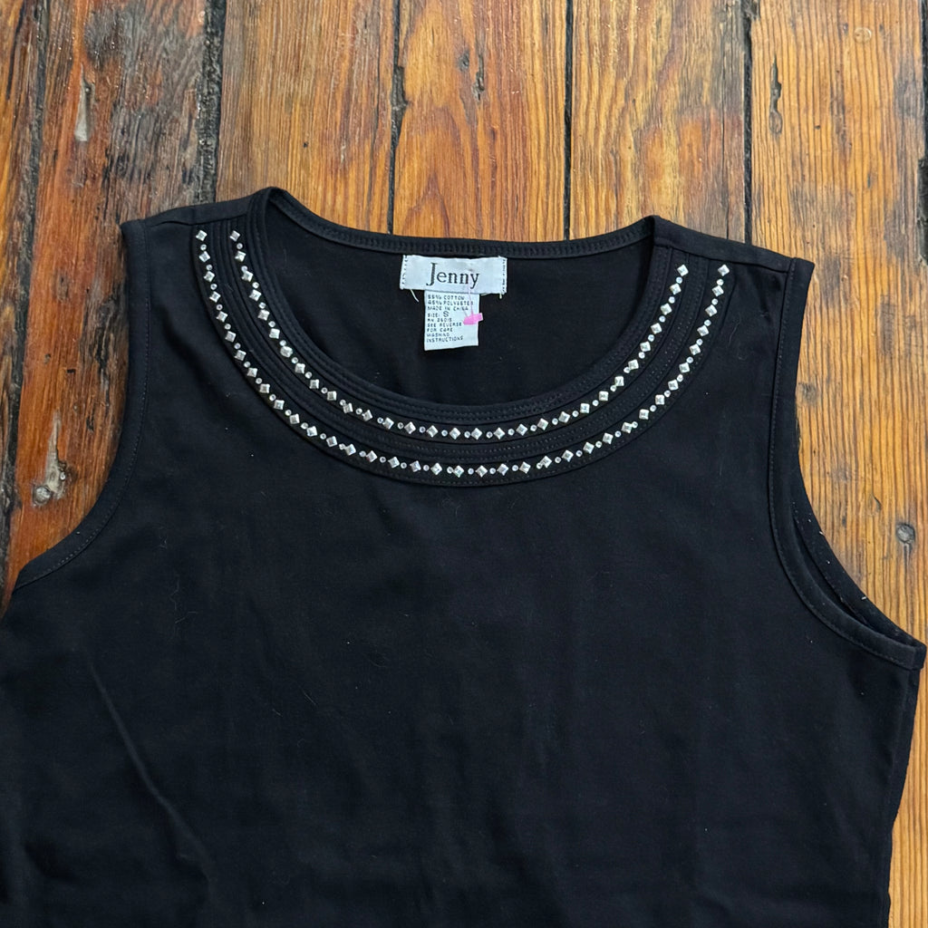 Vintage Jenny Beaded Tank Top Sz S