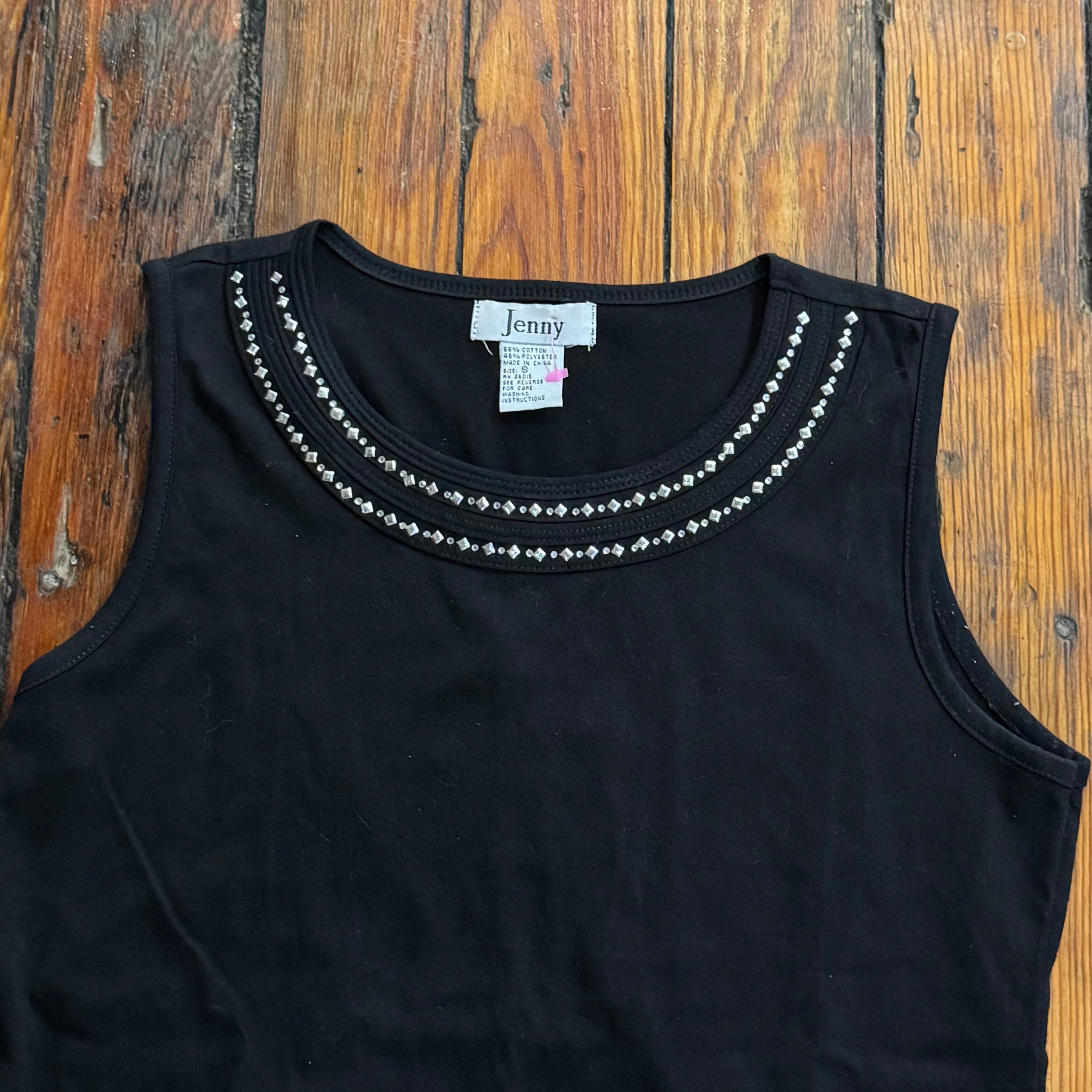 Vintage Jenny Beaded Tank Top Sz S