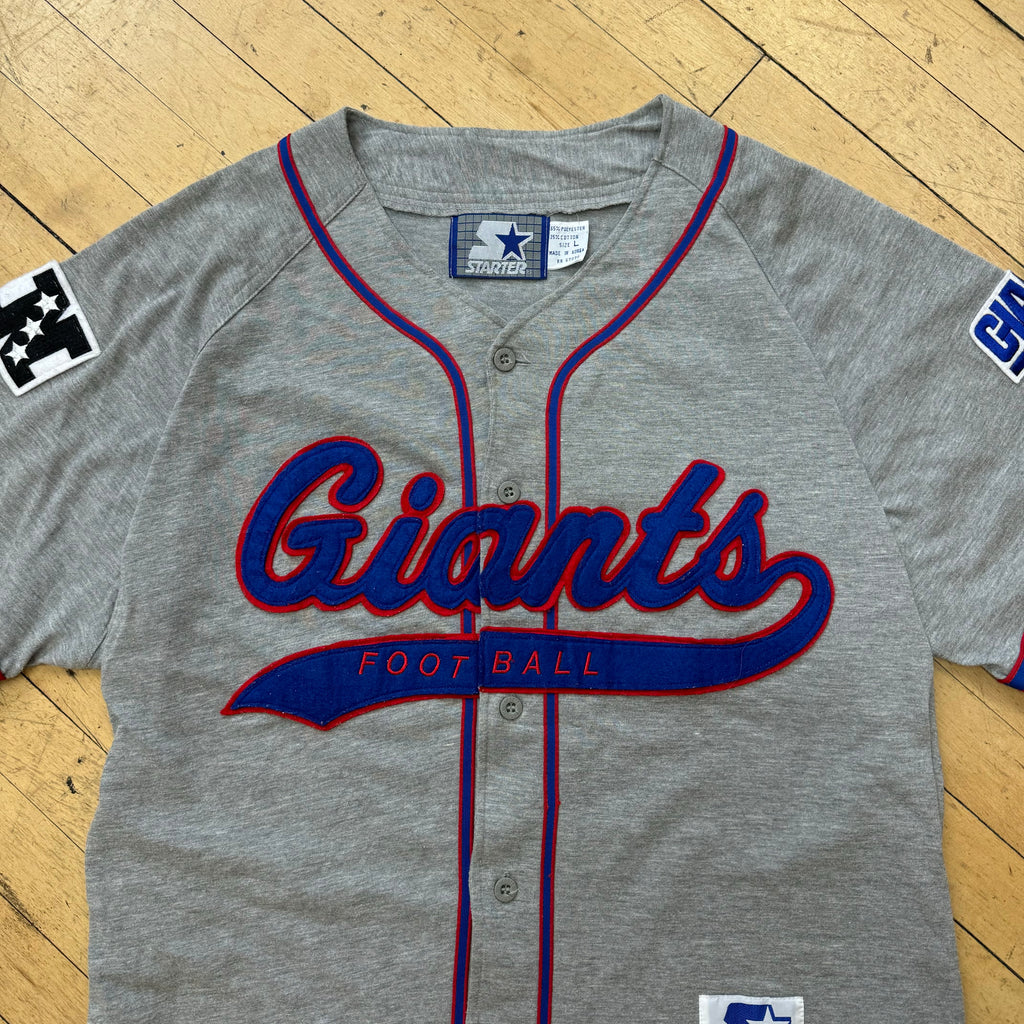 Vintage Starter Giants Football Baseball Jersey T-shirt Sz L