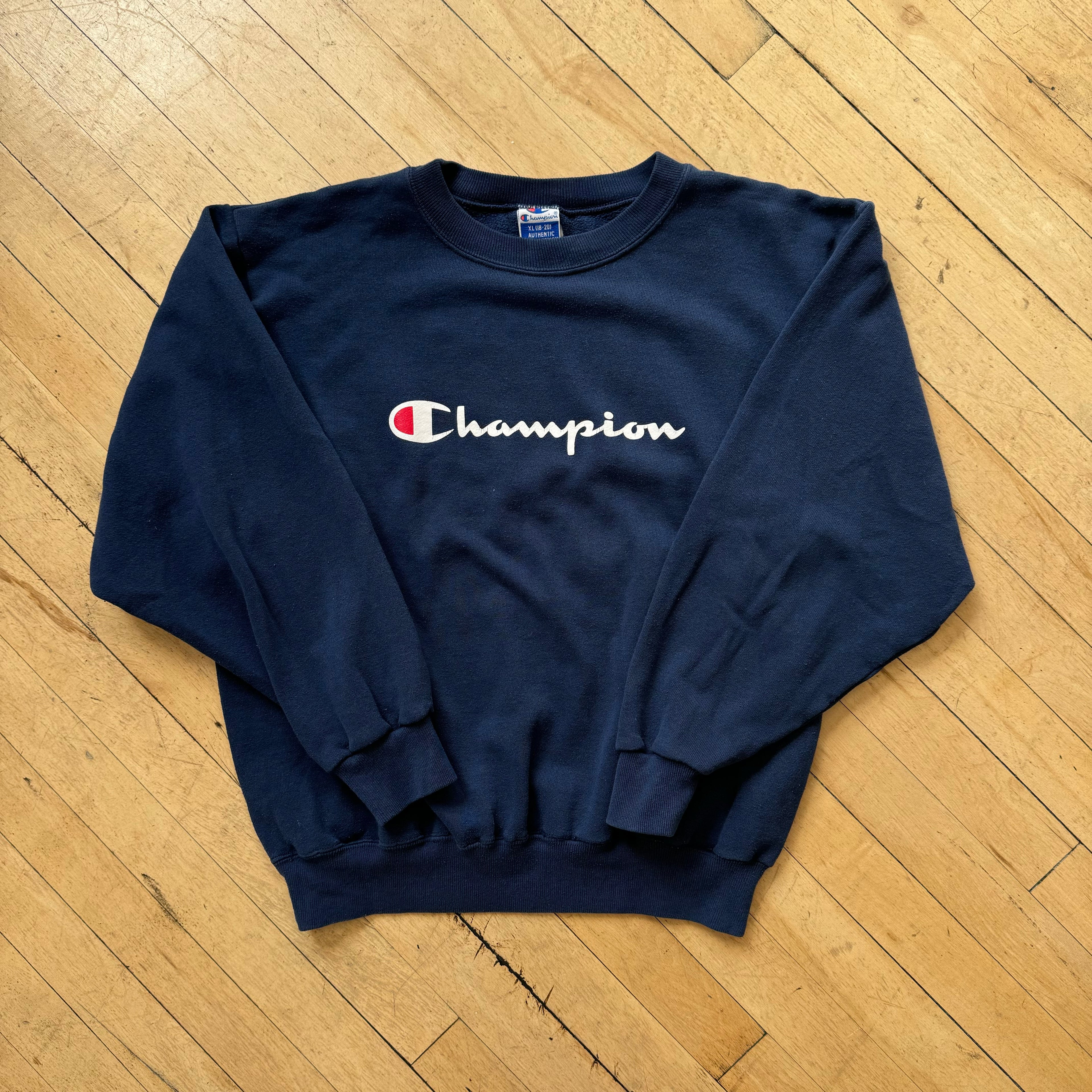 Vintage Champion SpellOut CrewNeck Sz S