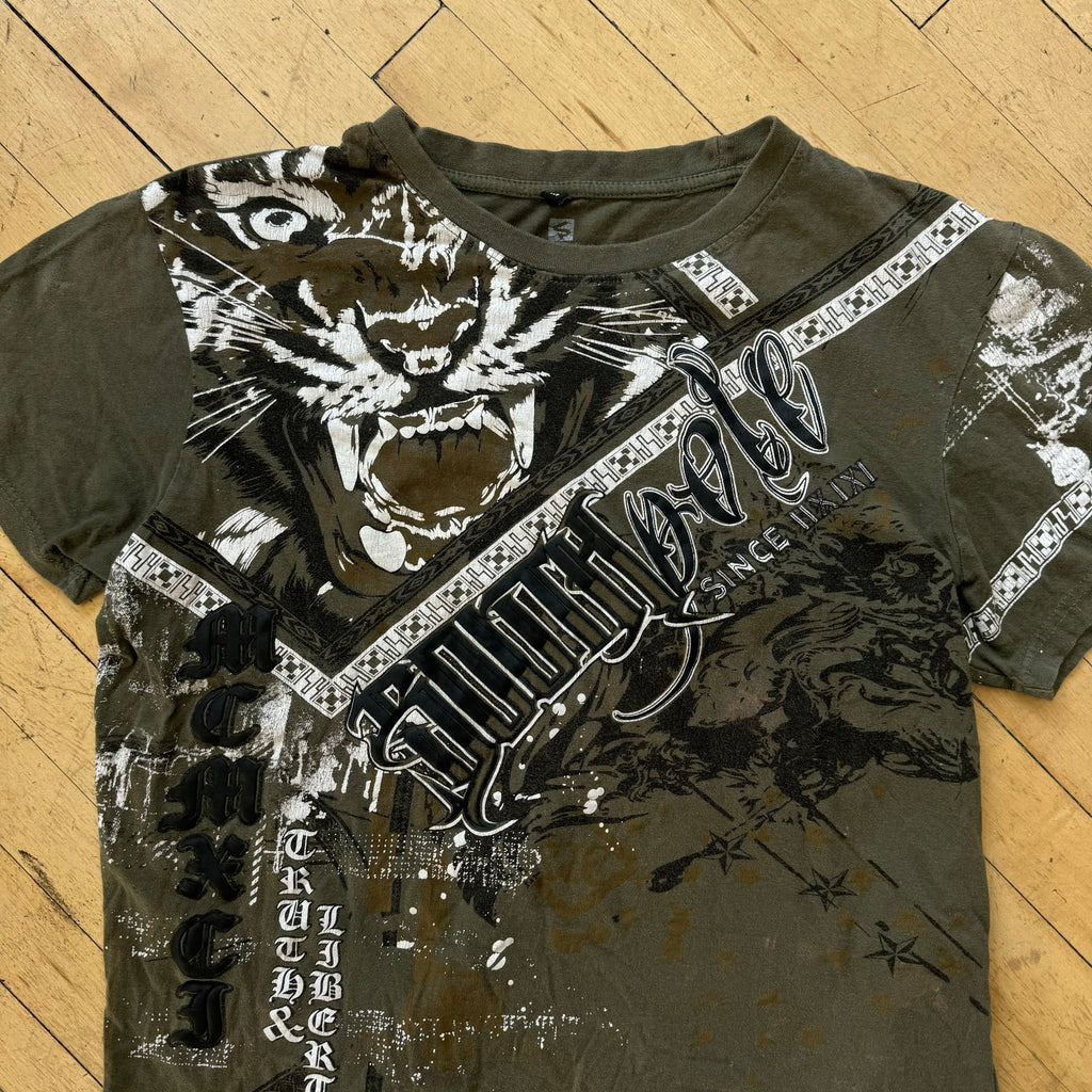 Y2K Olive South Pole T-shirt Sz M
