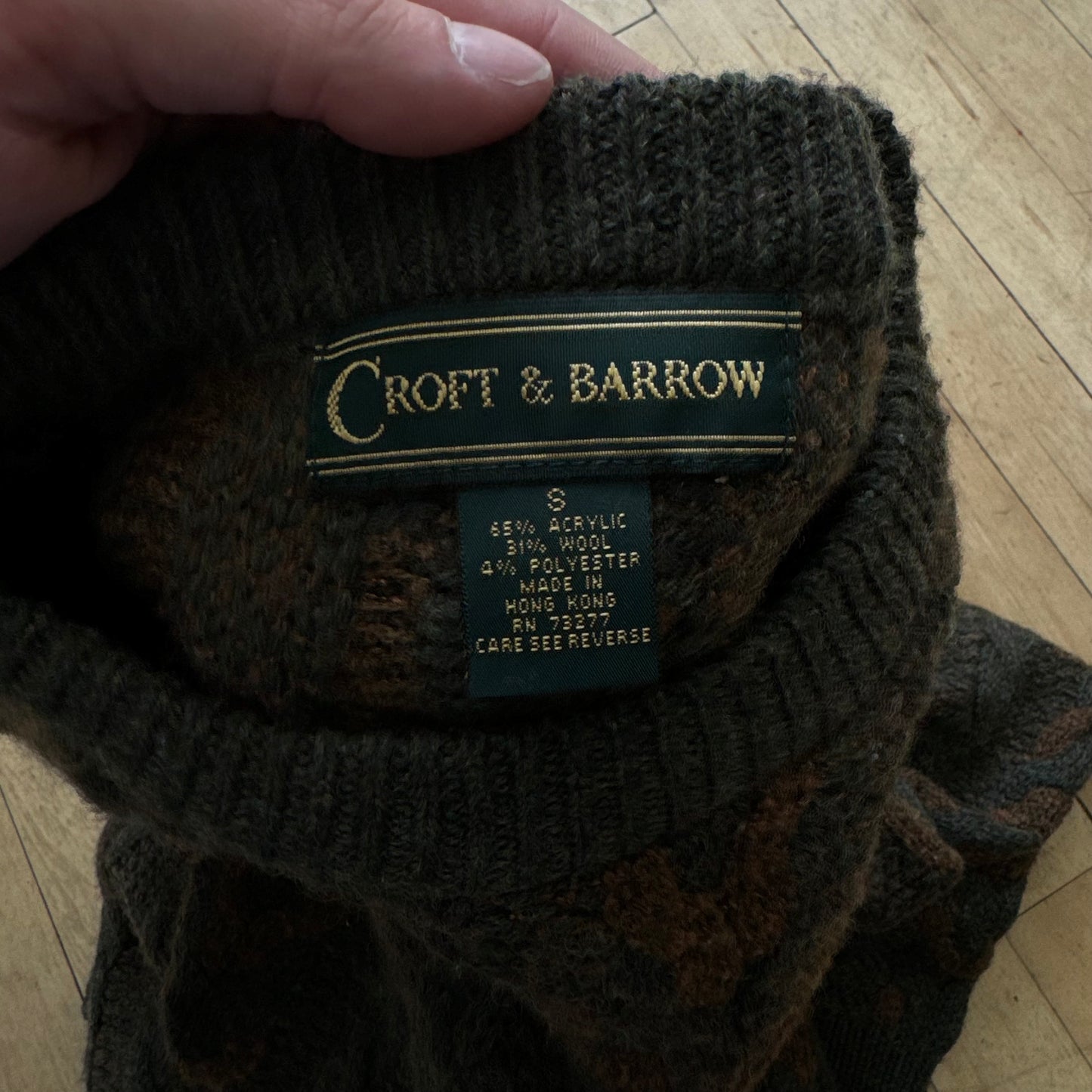 Vintage Croft and Barrow Sweater Sz S