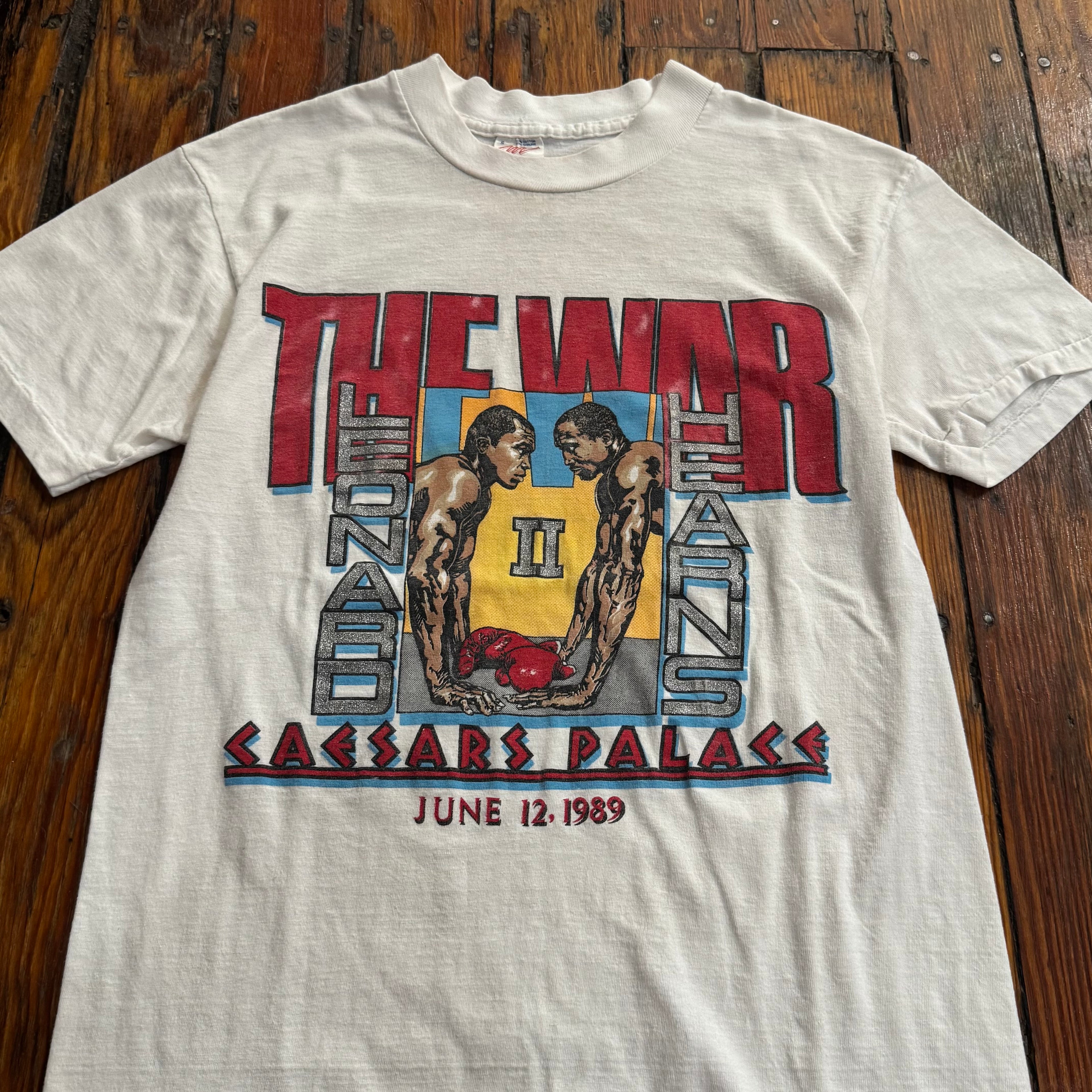 Vintage The War Caesars Palace Leonard Vs Hearns T-shirt Sz S