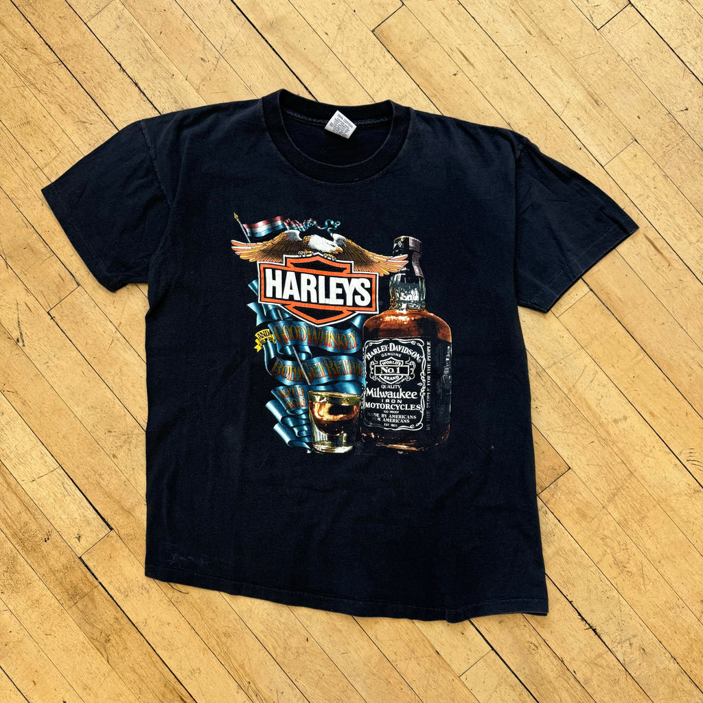 Vintage Harley Davidson Jack Daniel’s T-shirt Sz L