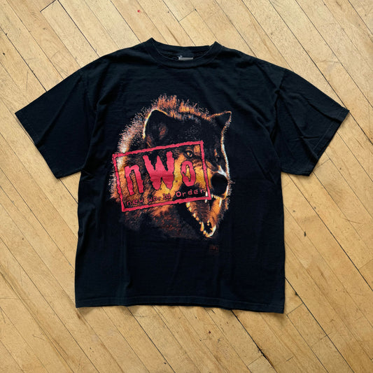 Vintage NWO Wolf Graphic T-shirt Sz XL