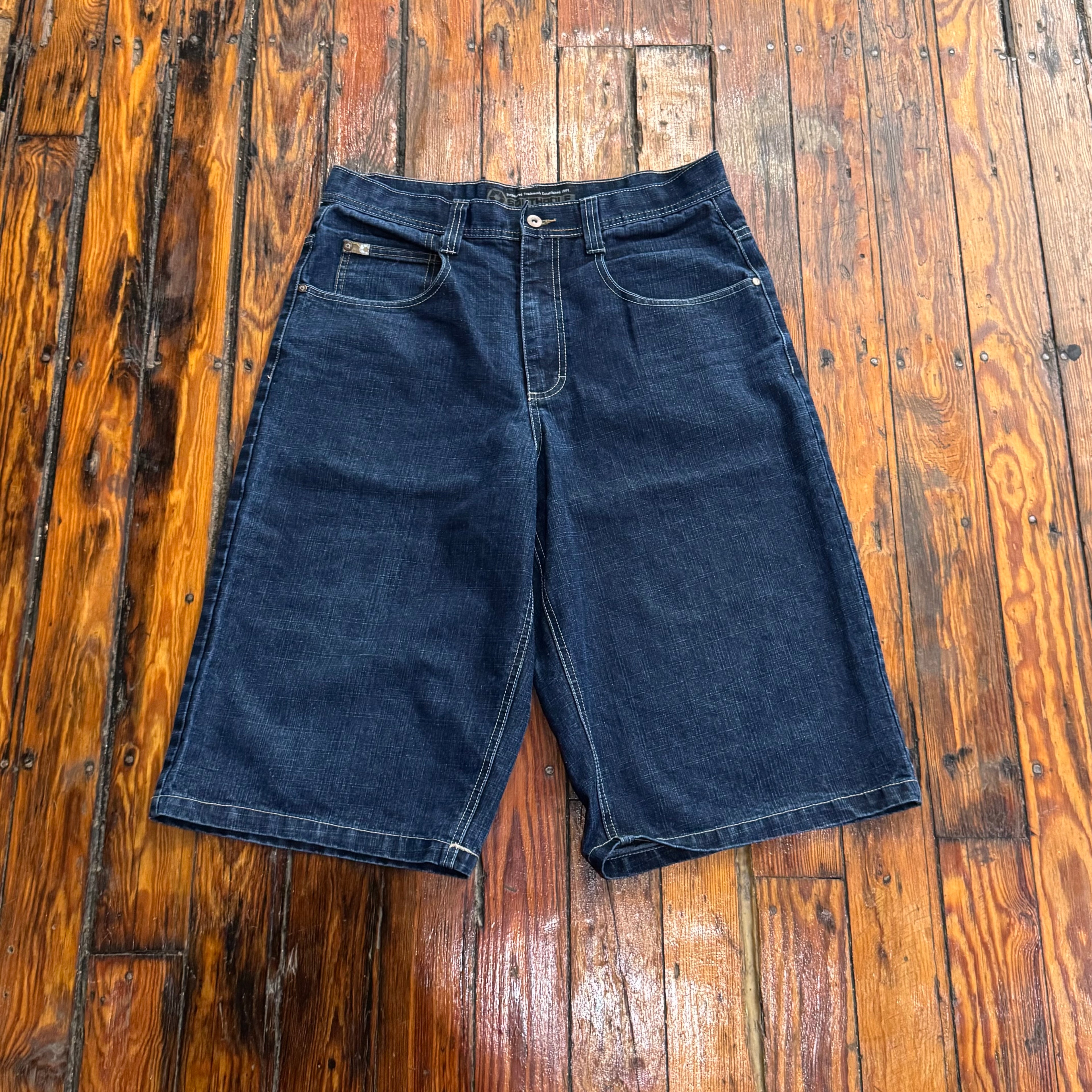 Y2K South Pole Denim Jean Shorts Sz 34