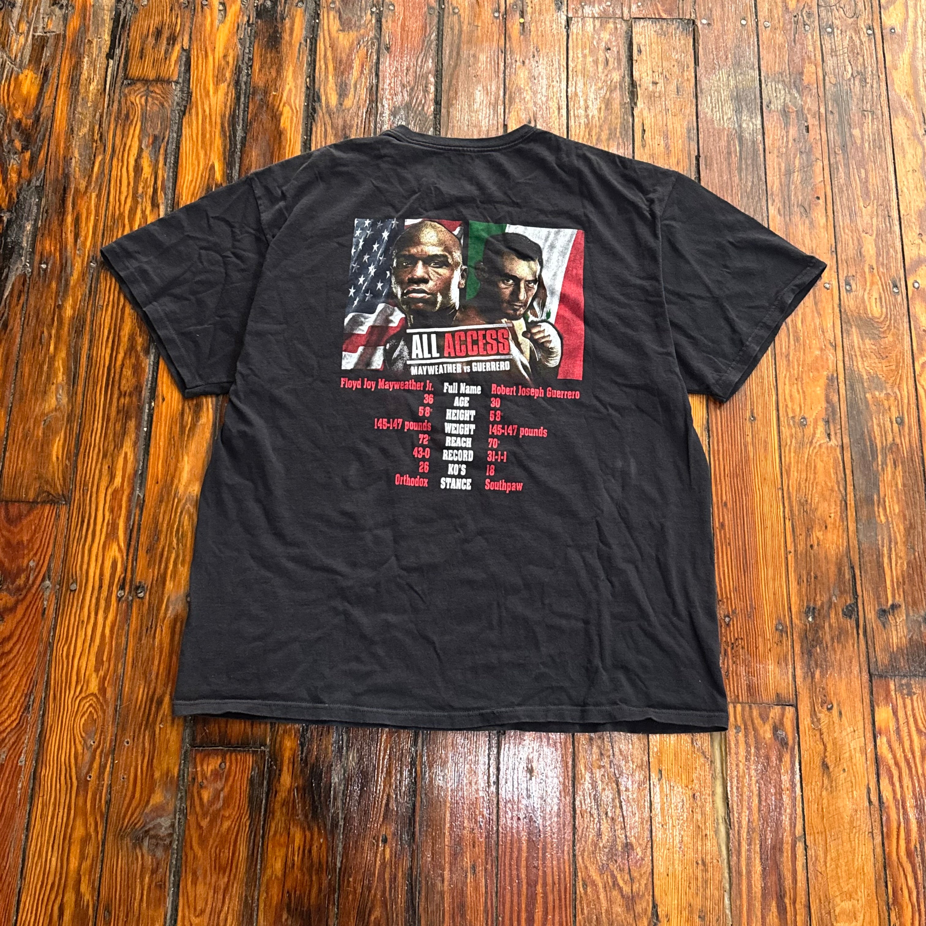 Vintage Mayweather Vs. Guerrero T-shirt Sz XL