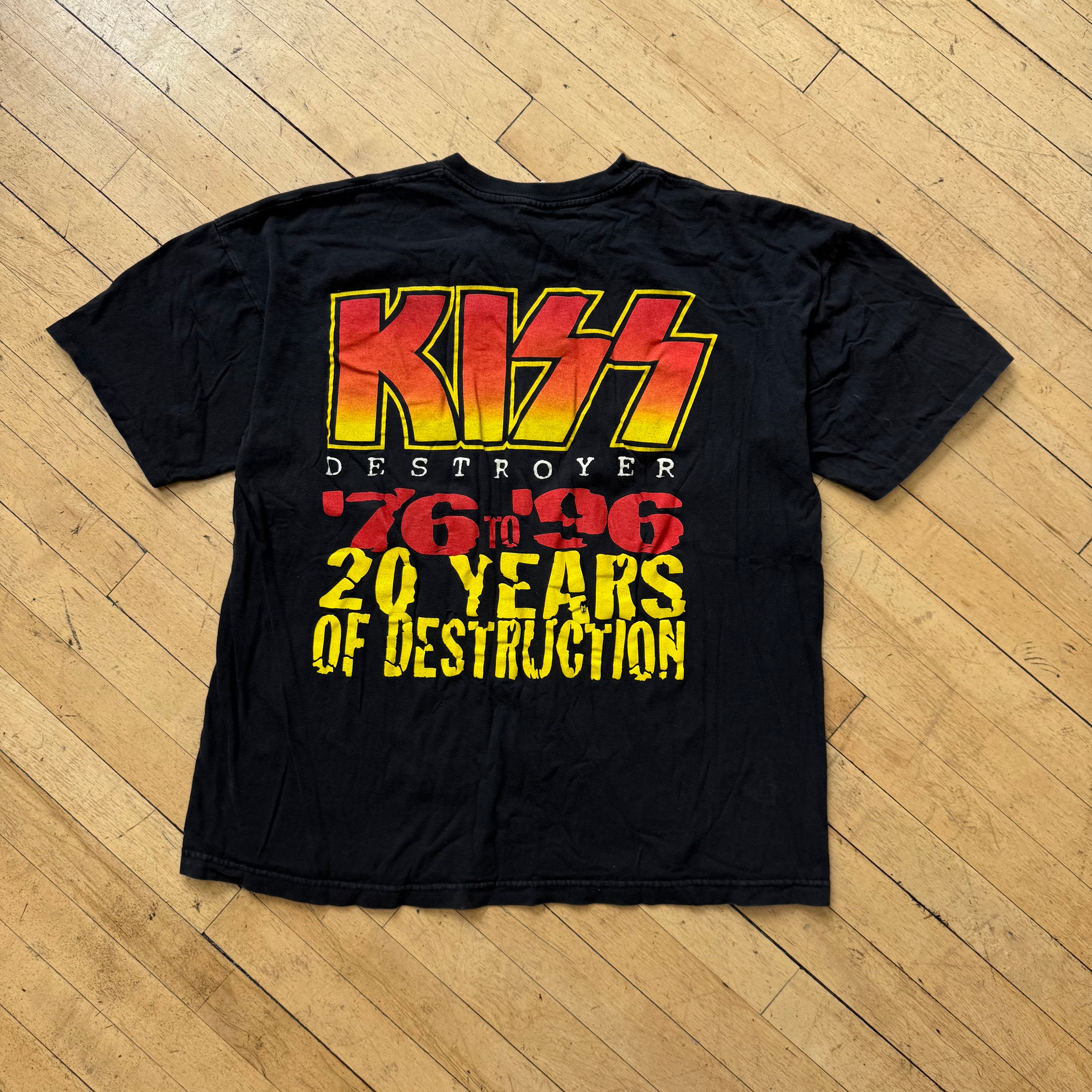 Vintage Kiss Destroyer 20 Years of Destruction T-shirt Sz XL