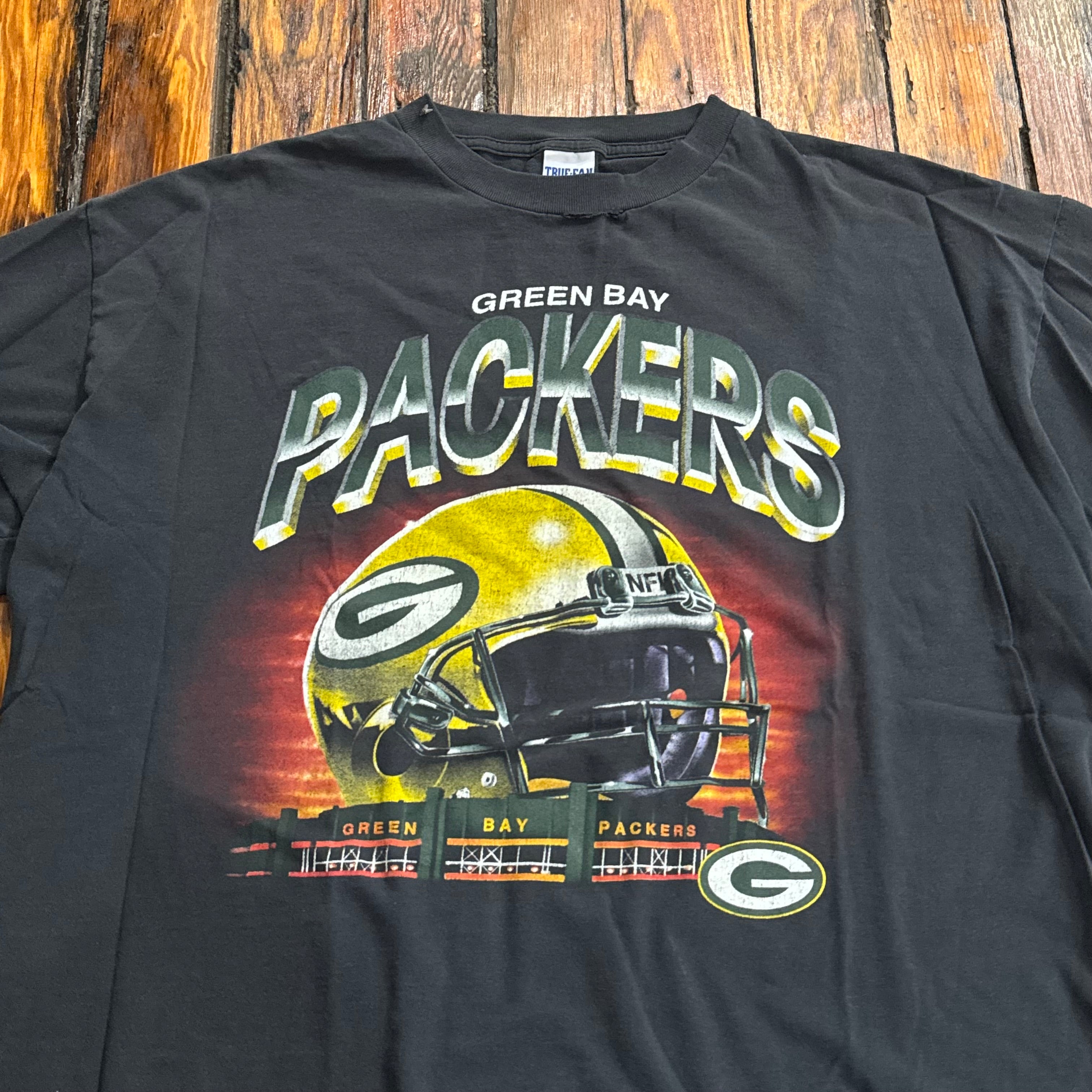 Vintage Green Bay Packers Helmet T-shirt Sz XL