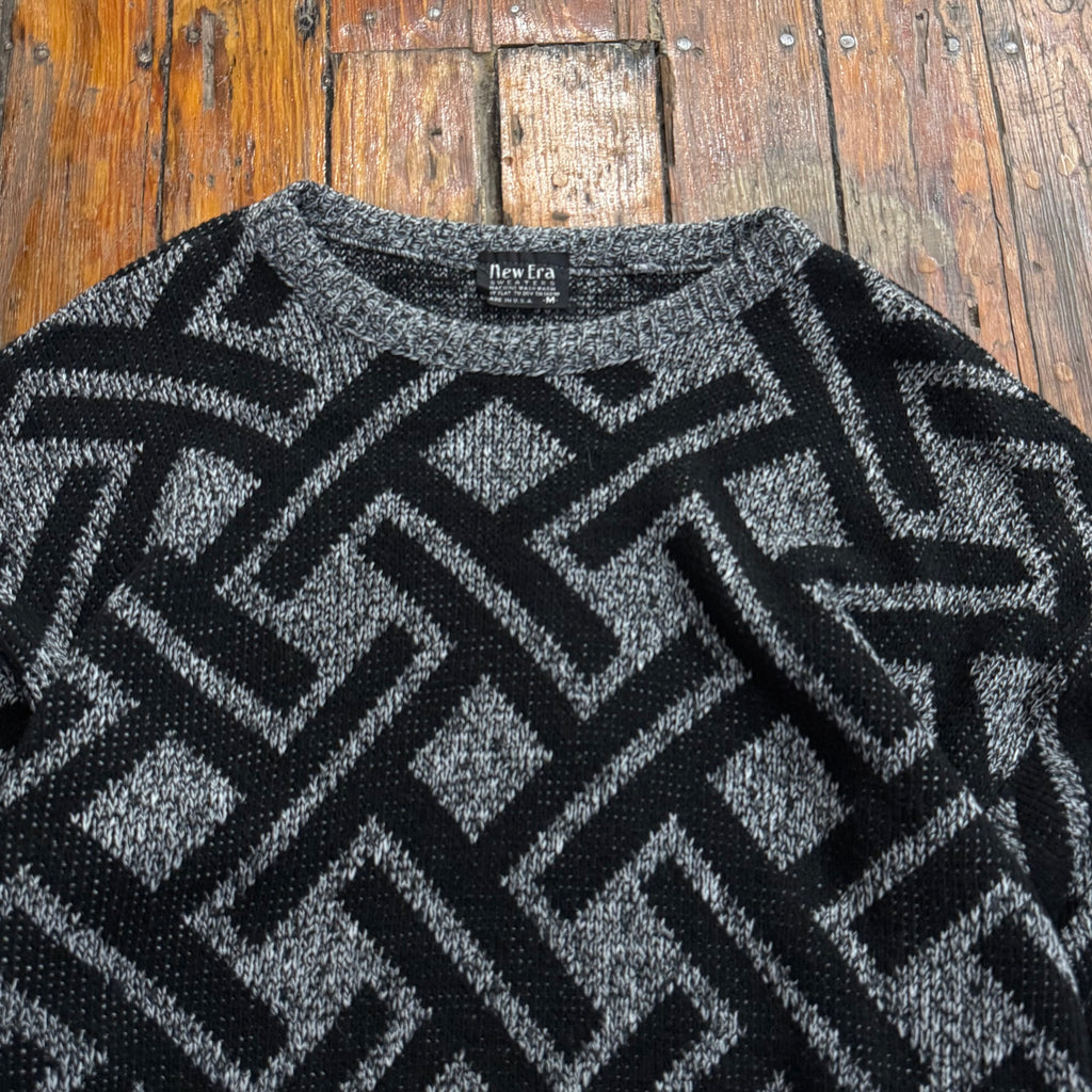 Vintage New Era Patterned Sweater Sz M