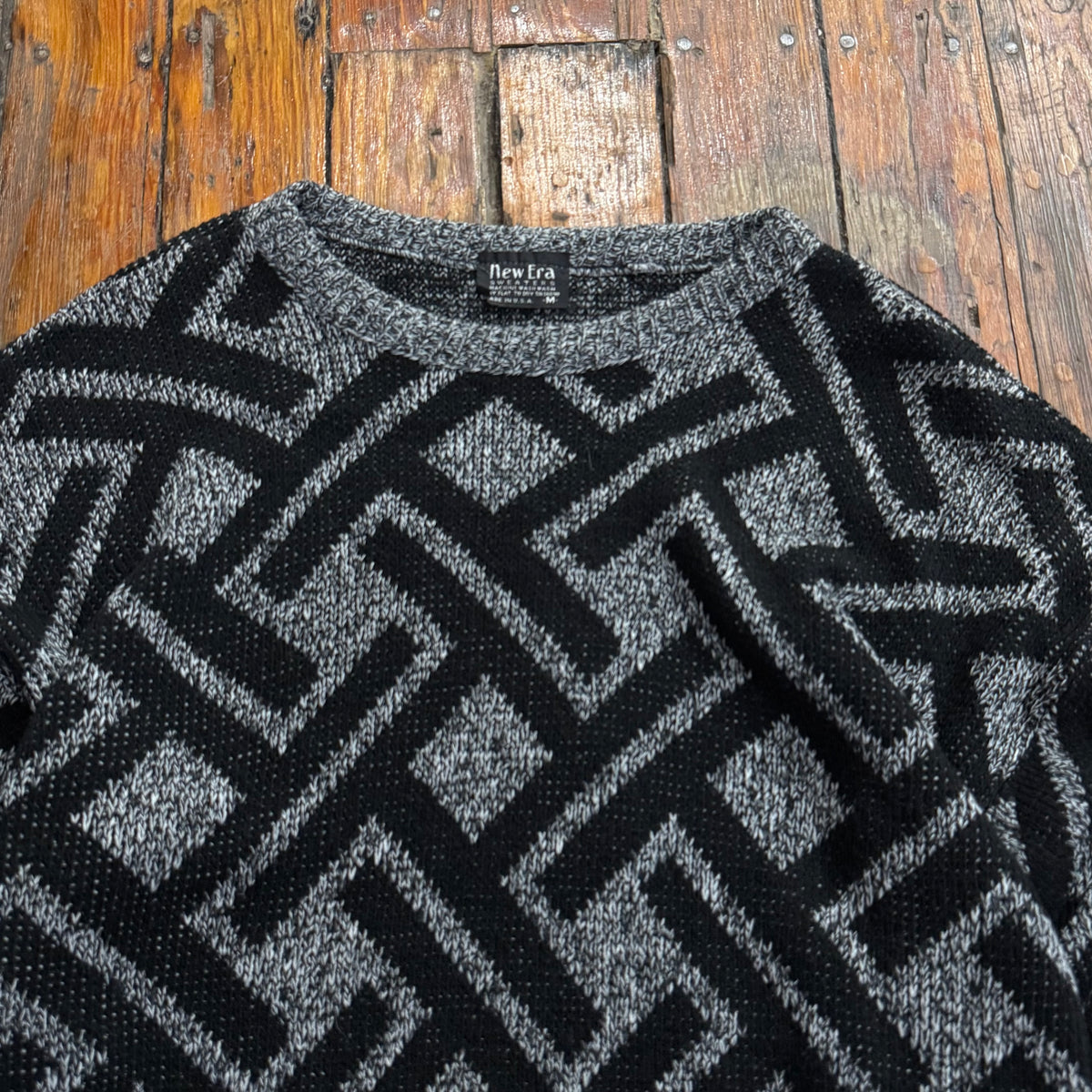Vintage New Era Patterned Sweater Sz M