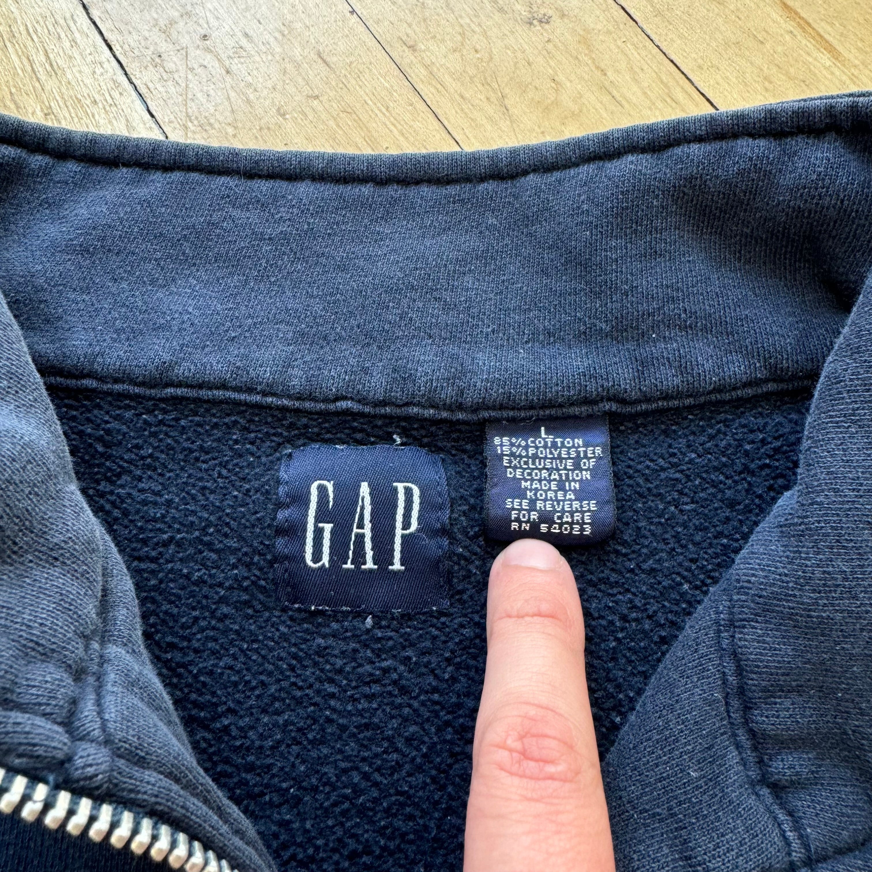Vintage Gap Quarter Zip Jacket Sz L