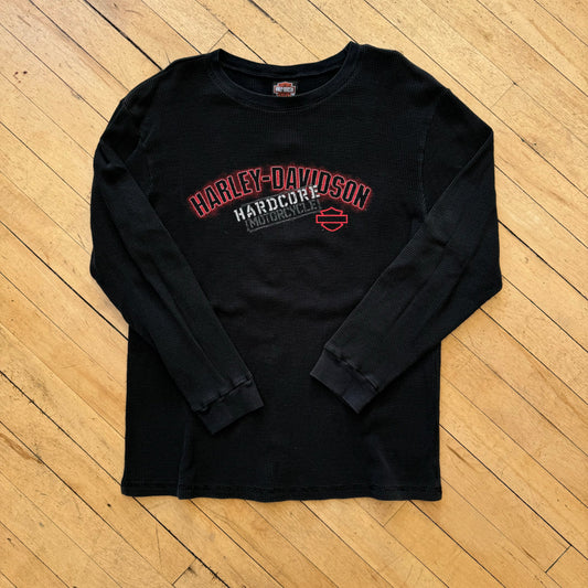 Vintage Harley Davidson Hardcore Waffle thermal L/S T-shirt Sz M