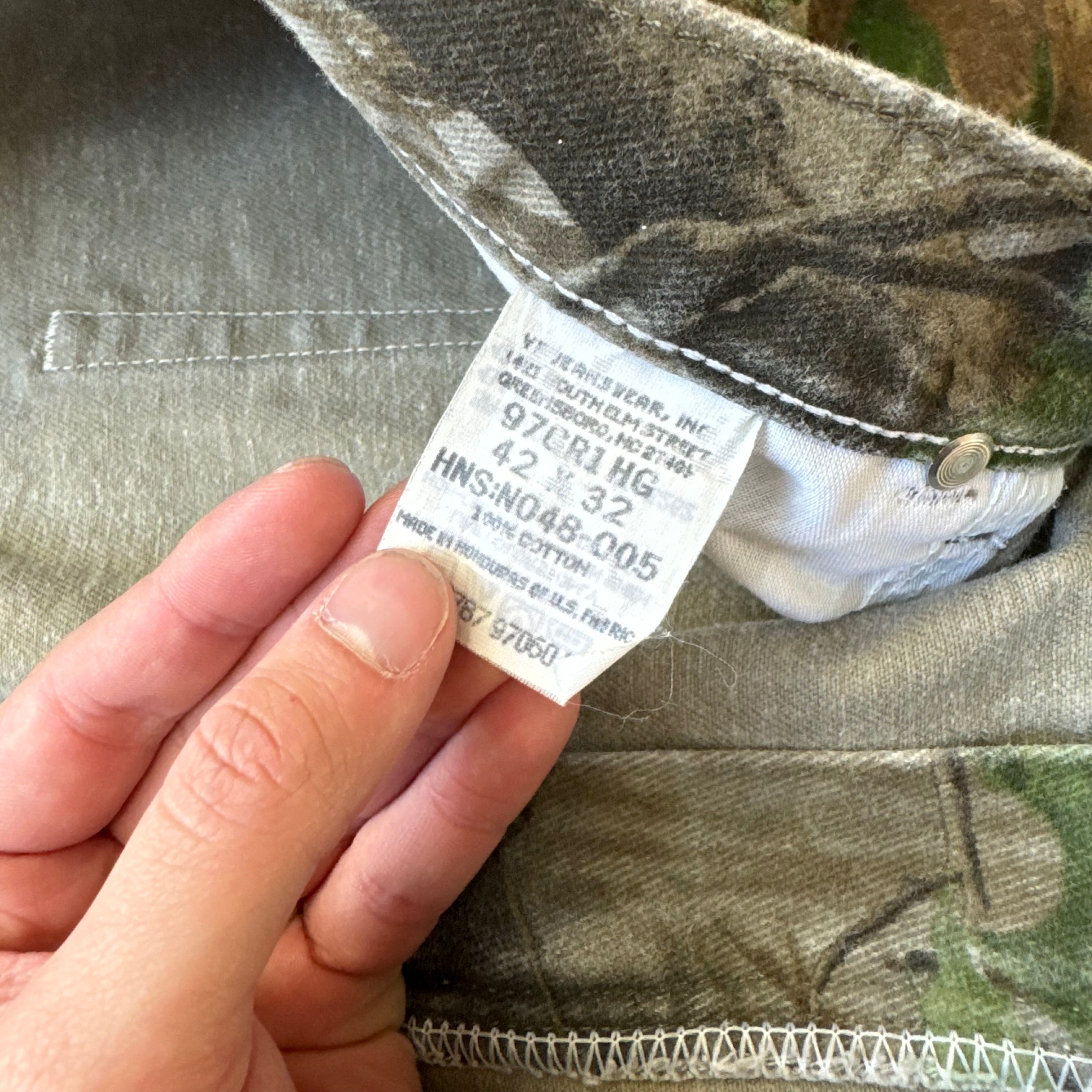 Vintage Wrangler Camo Denim Jeans Sz 42x32