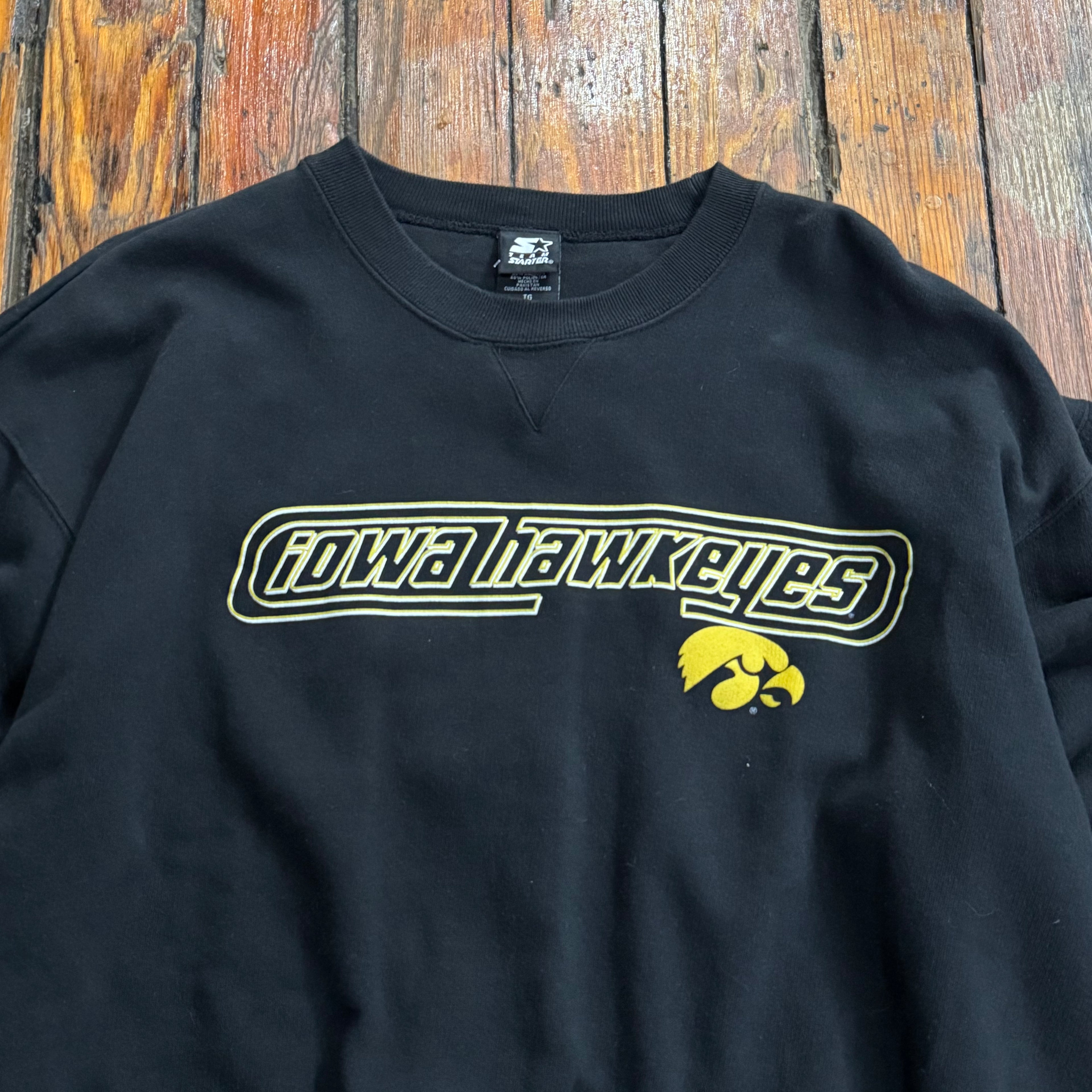 Vintage Iowa Hawkeyes Starter Crewneck Sz L