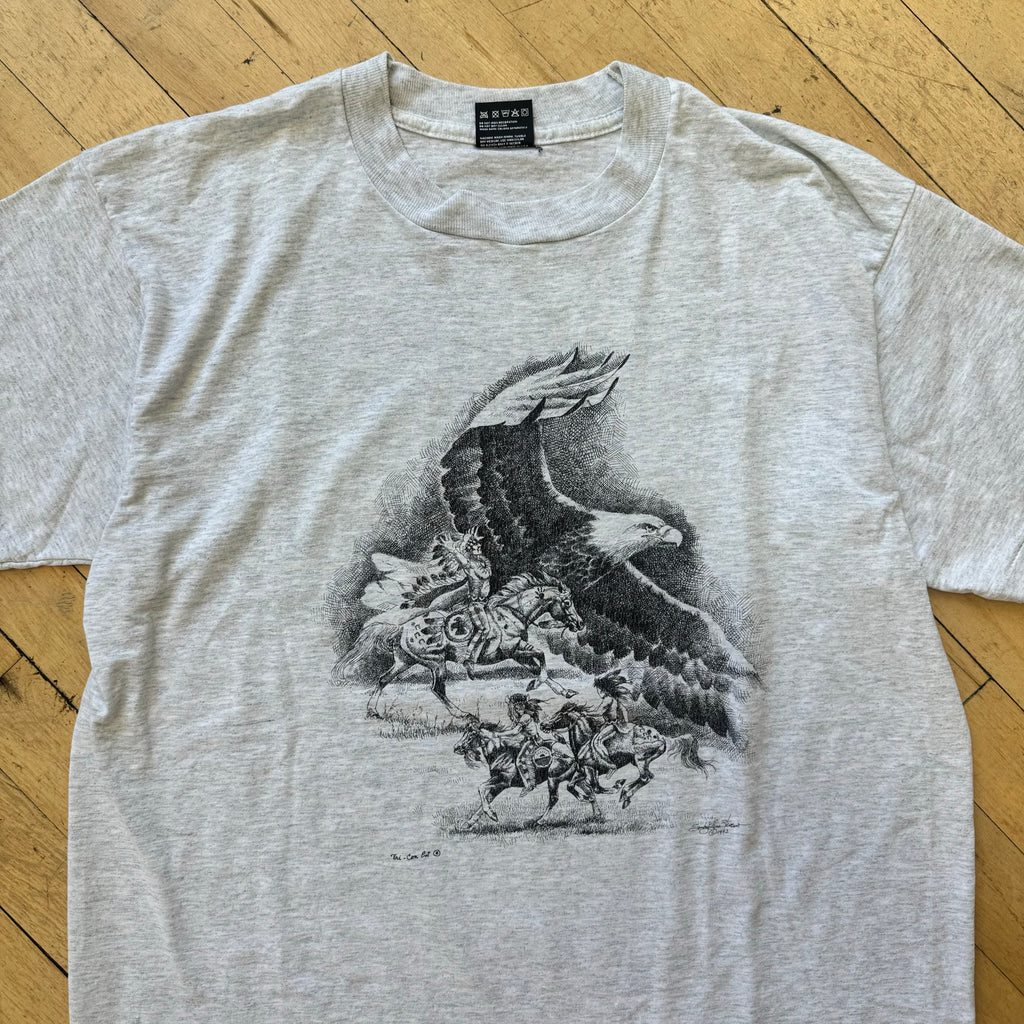 Vintage Eagle Nature Graphic T-shirt Sz L