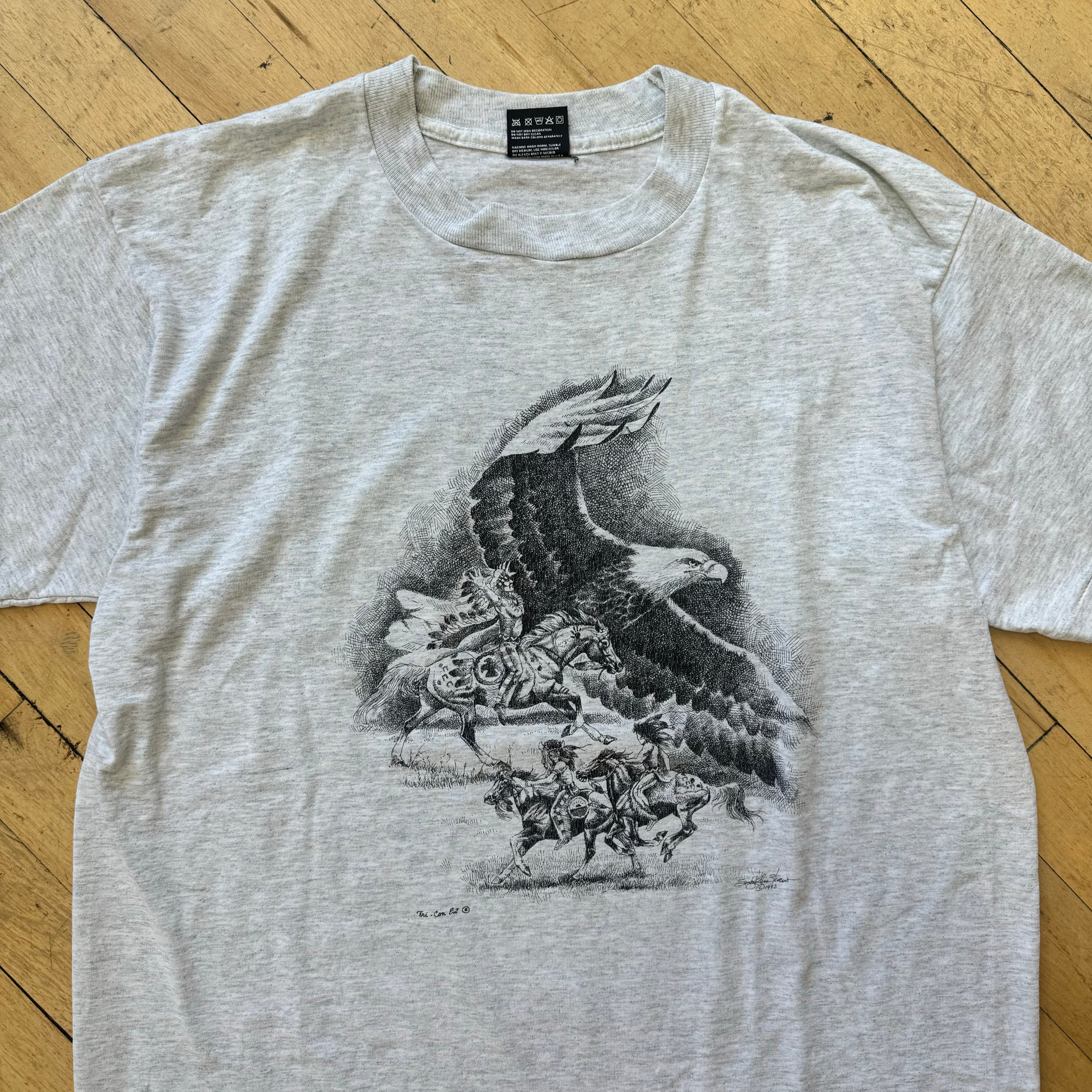 Vintage Eagle Nature Graphic T-shirt Sz L