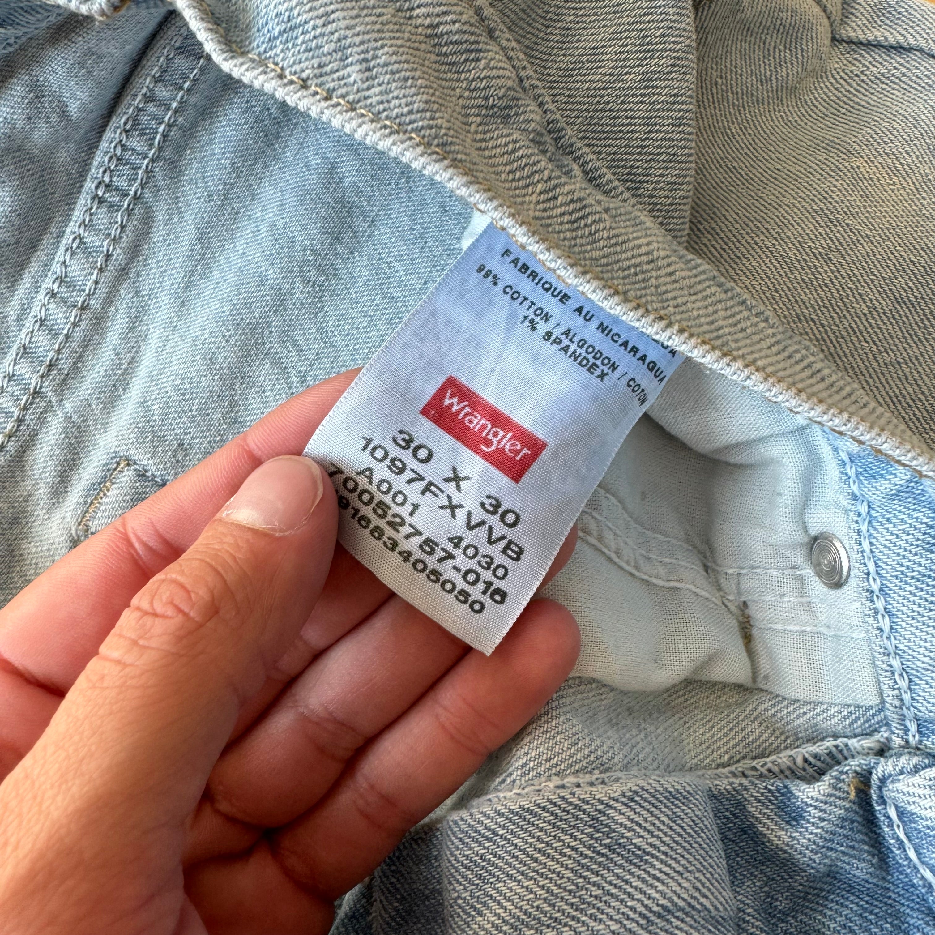 Y2K Light Wash Wrangler Denim Jeans Sz 30x30