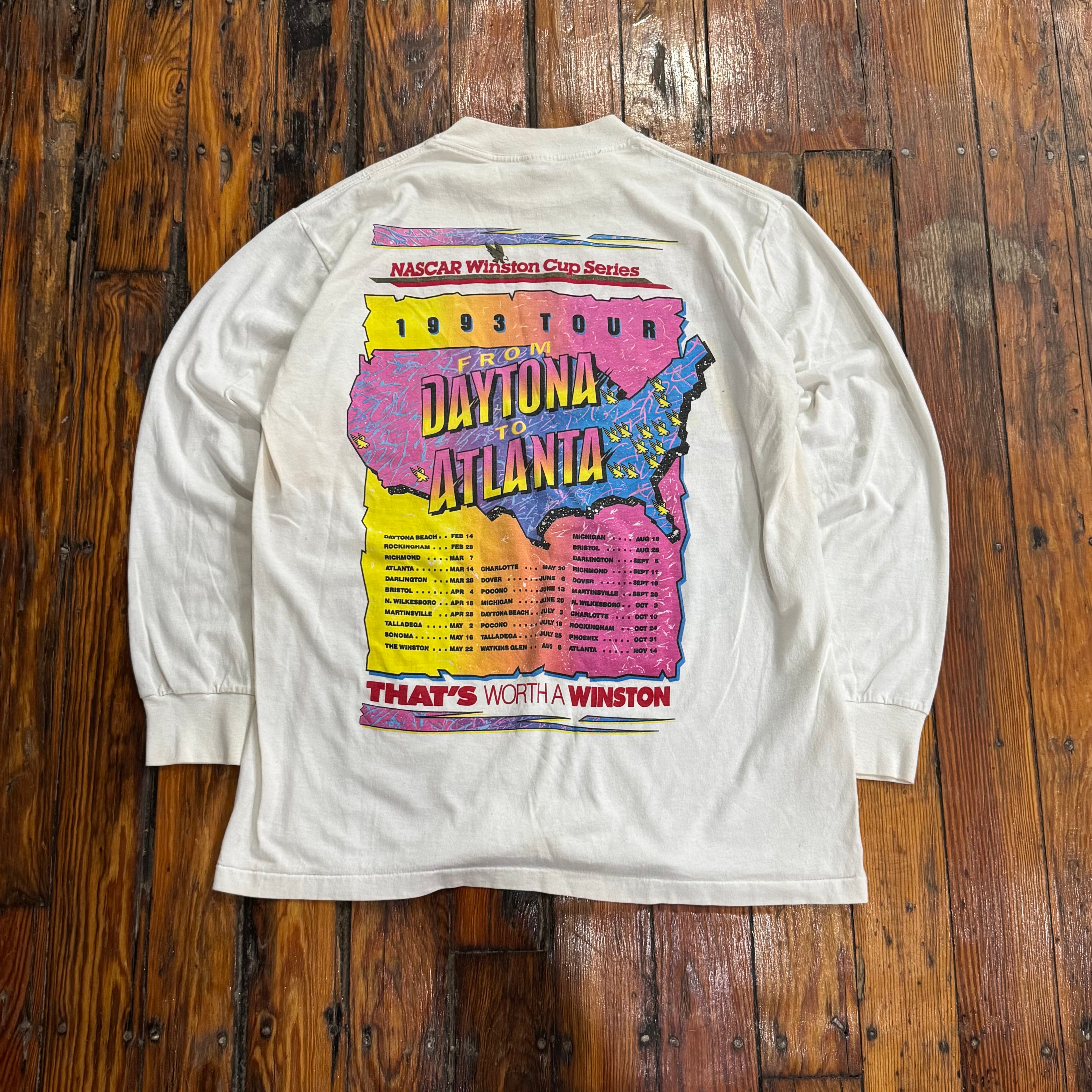 Vintage Winston Cup Nascar Long Sleeve T-shirt Sz L