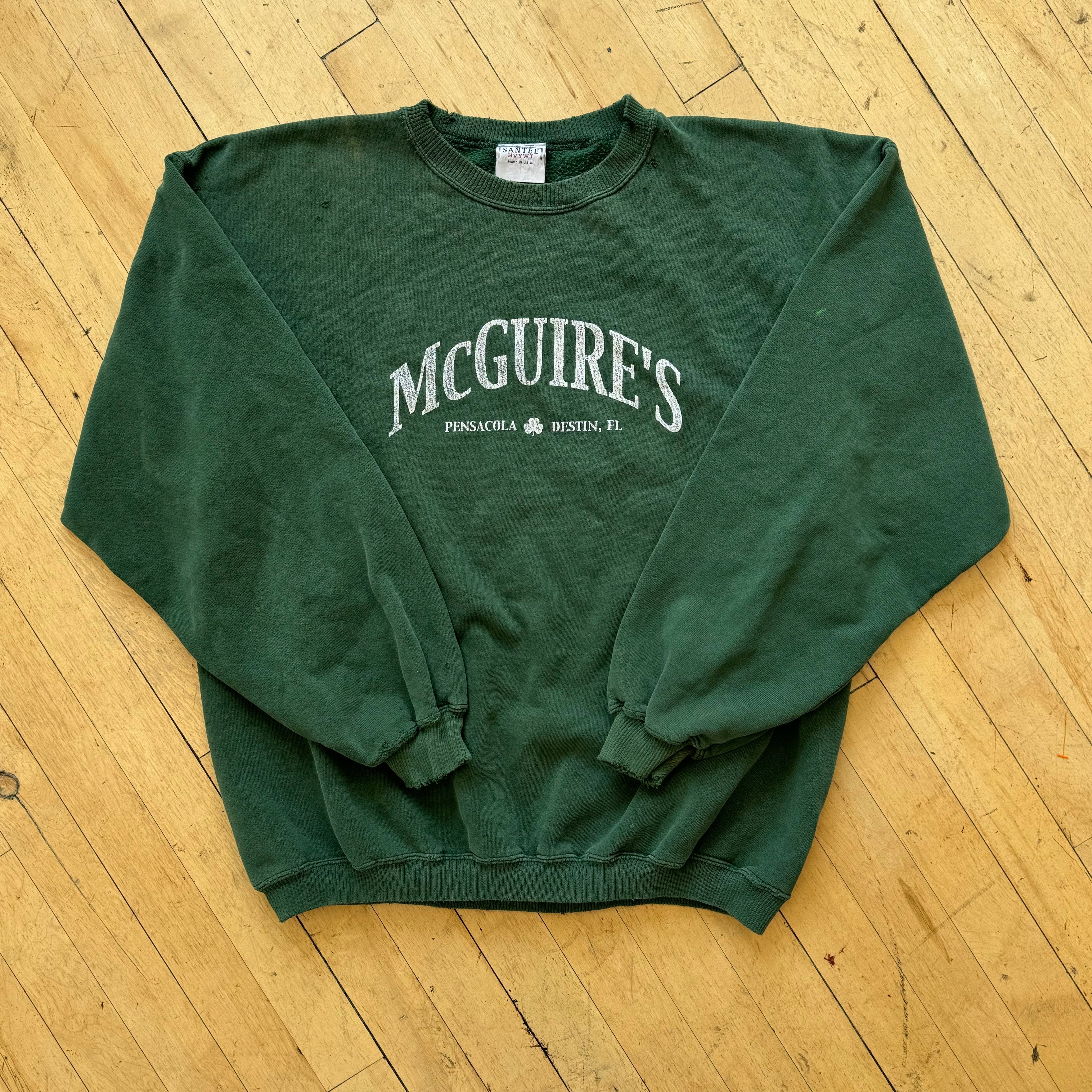 Vintage McGuires SpellOut CrewNeck Sz L