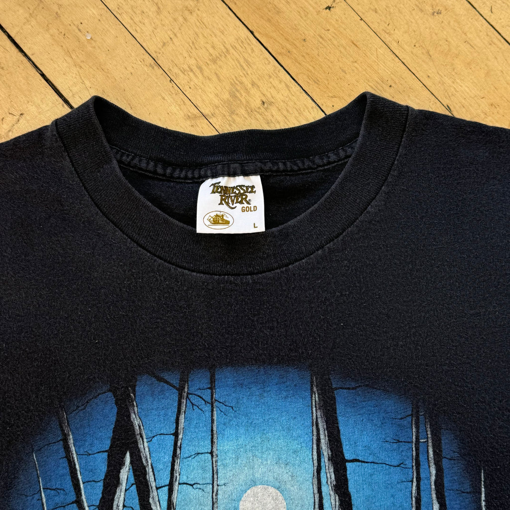 Vintage Wild Earth Wolf T-shirt Sz L