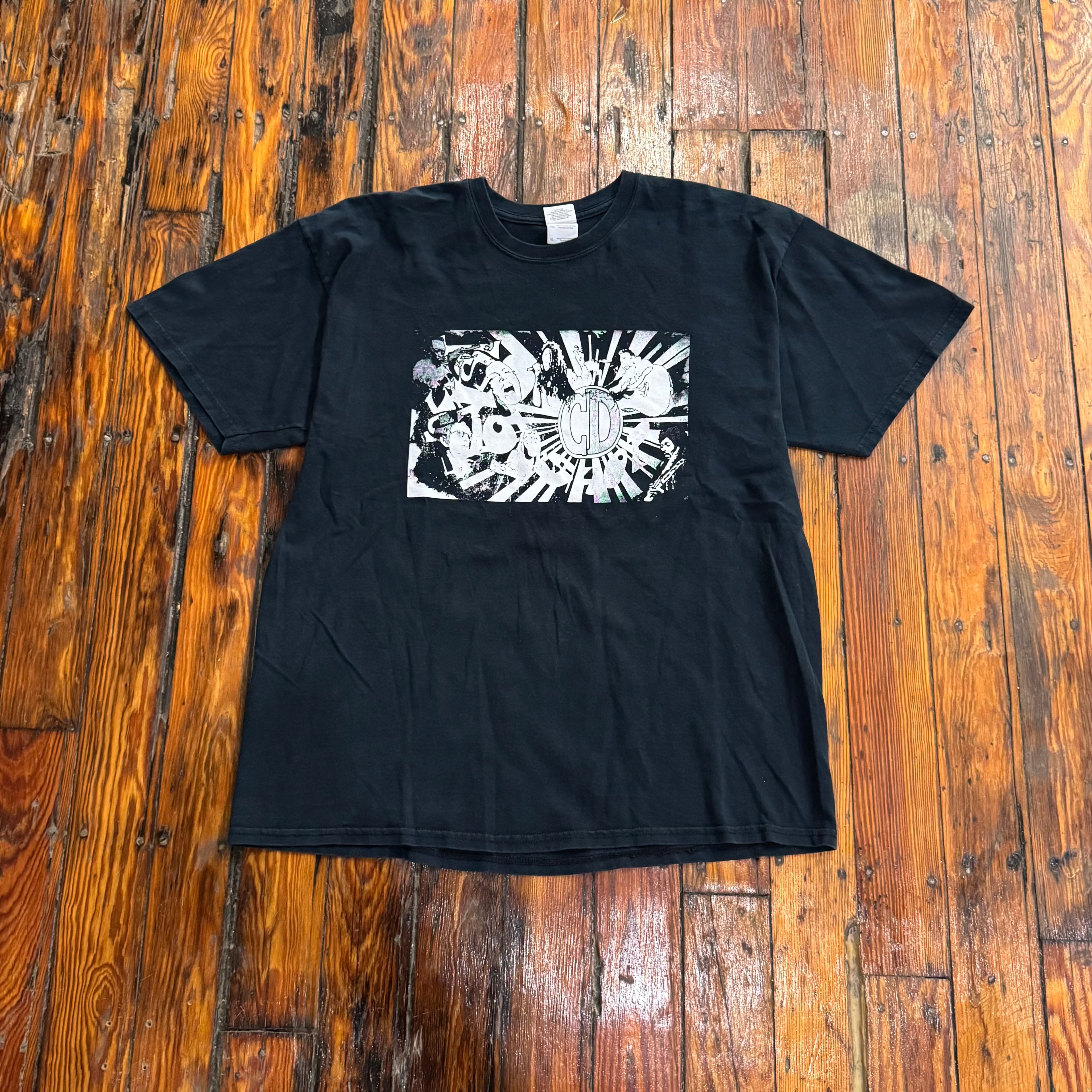 Y2K Last Stop CD Shop T-shirt Sz XL