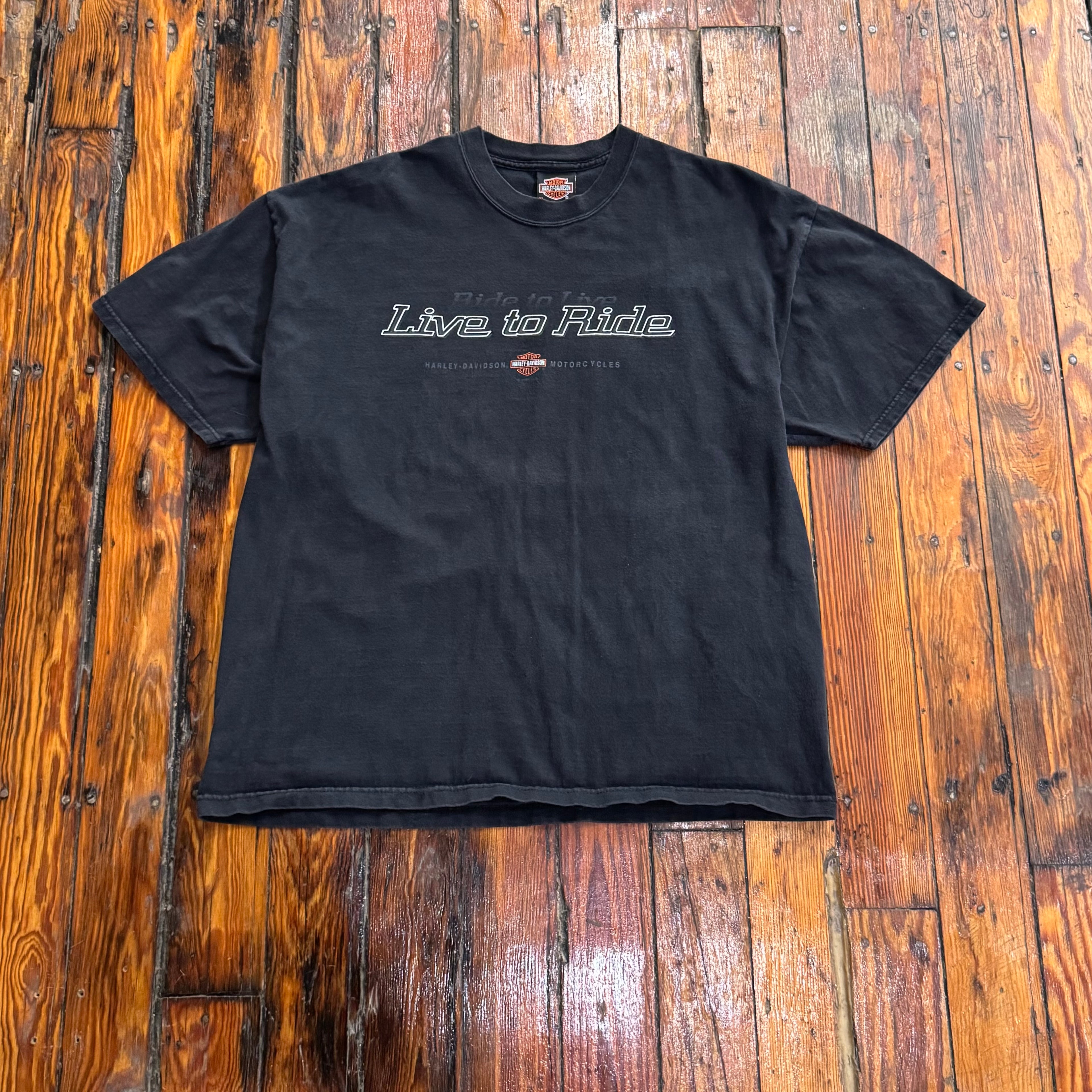 Vintage Live to ride Harley Davidson T-shirt Sz L