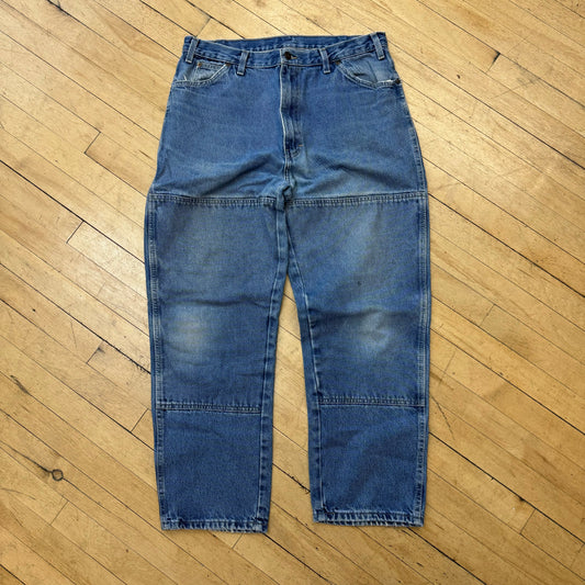 Vintage Dickies Dounle Knee Denim Jeans Sz 38x30