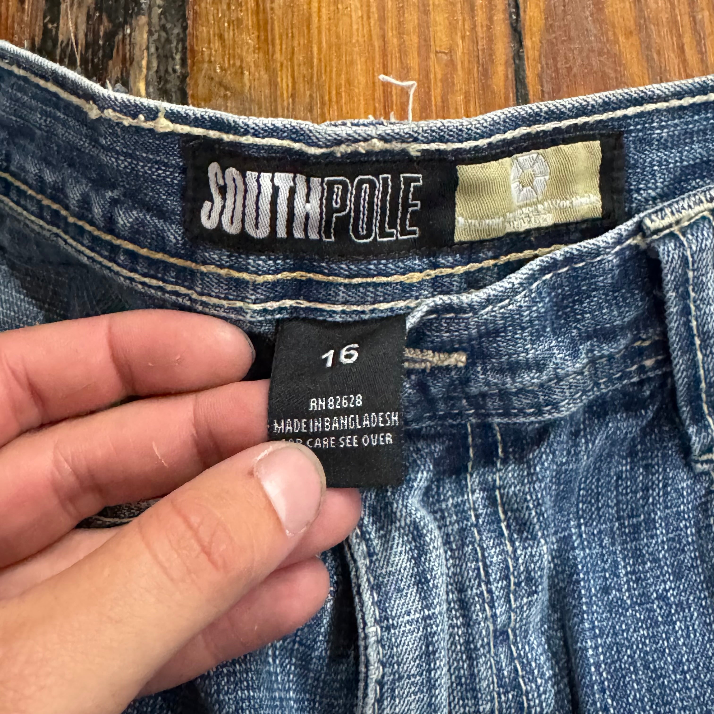 Y2K SouthPole Denim Jean Shorts Sz 16