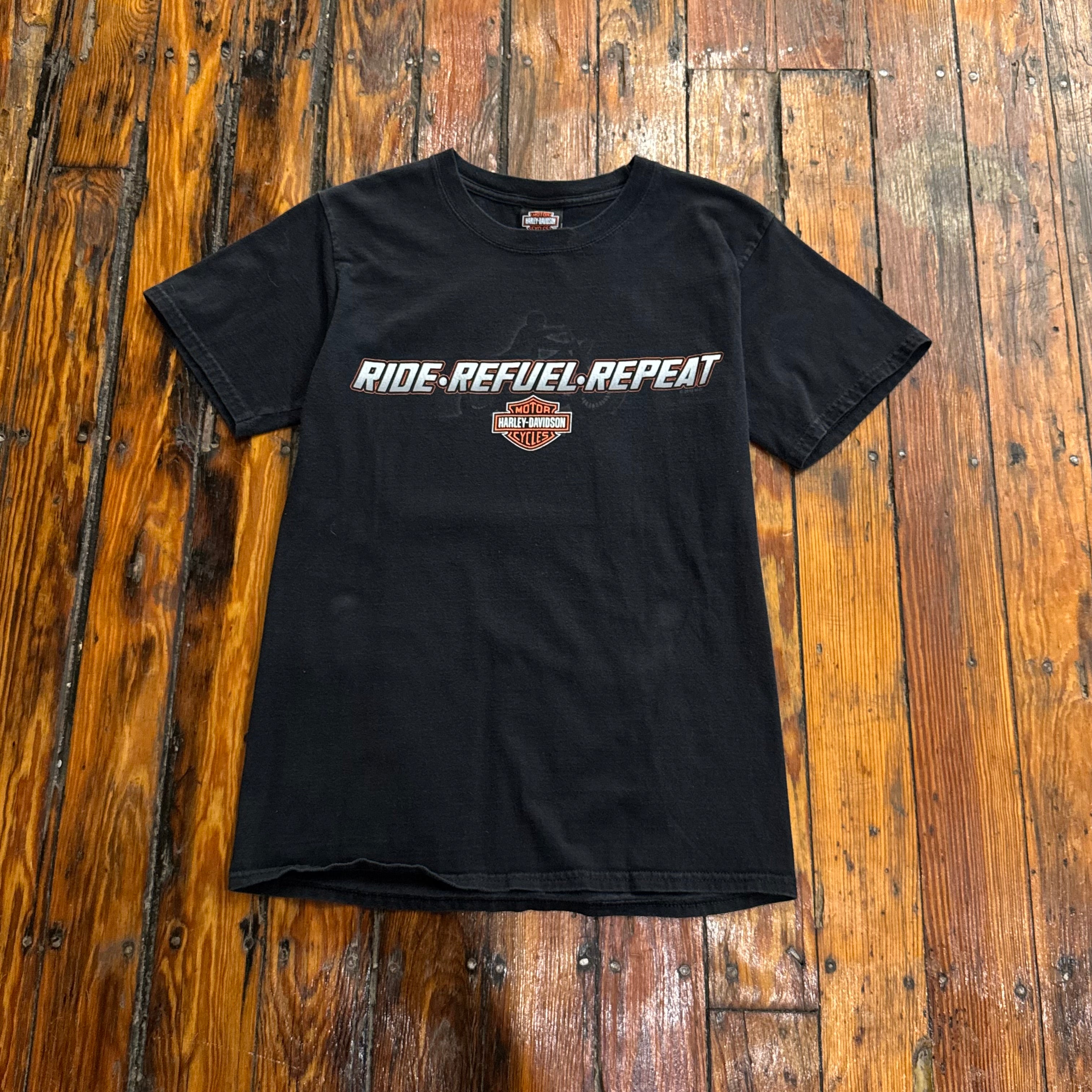 00s Harley Davidson Ride, Refuel, Repeat T-shirt Sz S