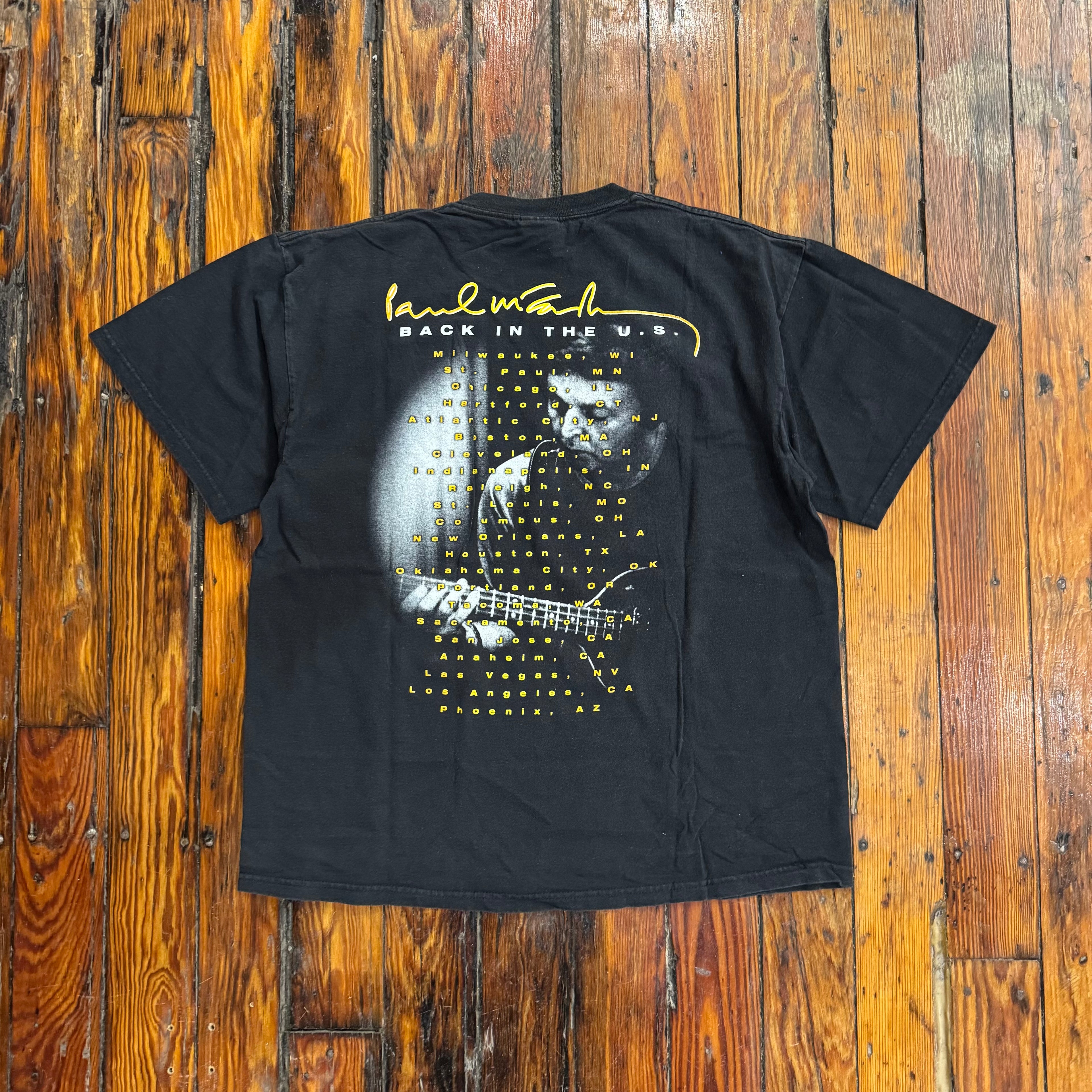 Vintage Paul McCartney Back to the US Tour T-shirt Sz XL