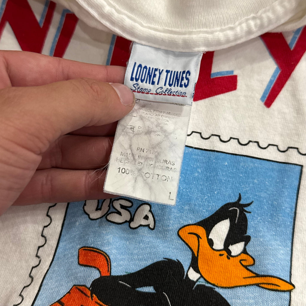 Vintage Looney Tunes Postage Stamp T-shirt Sz L