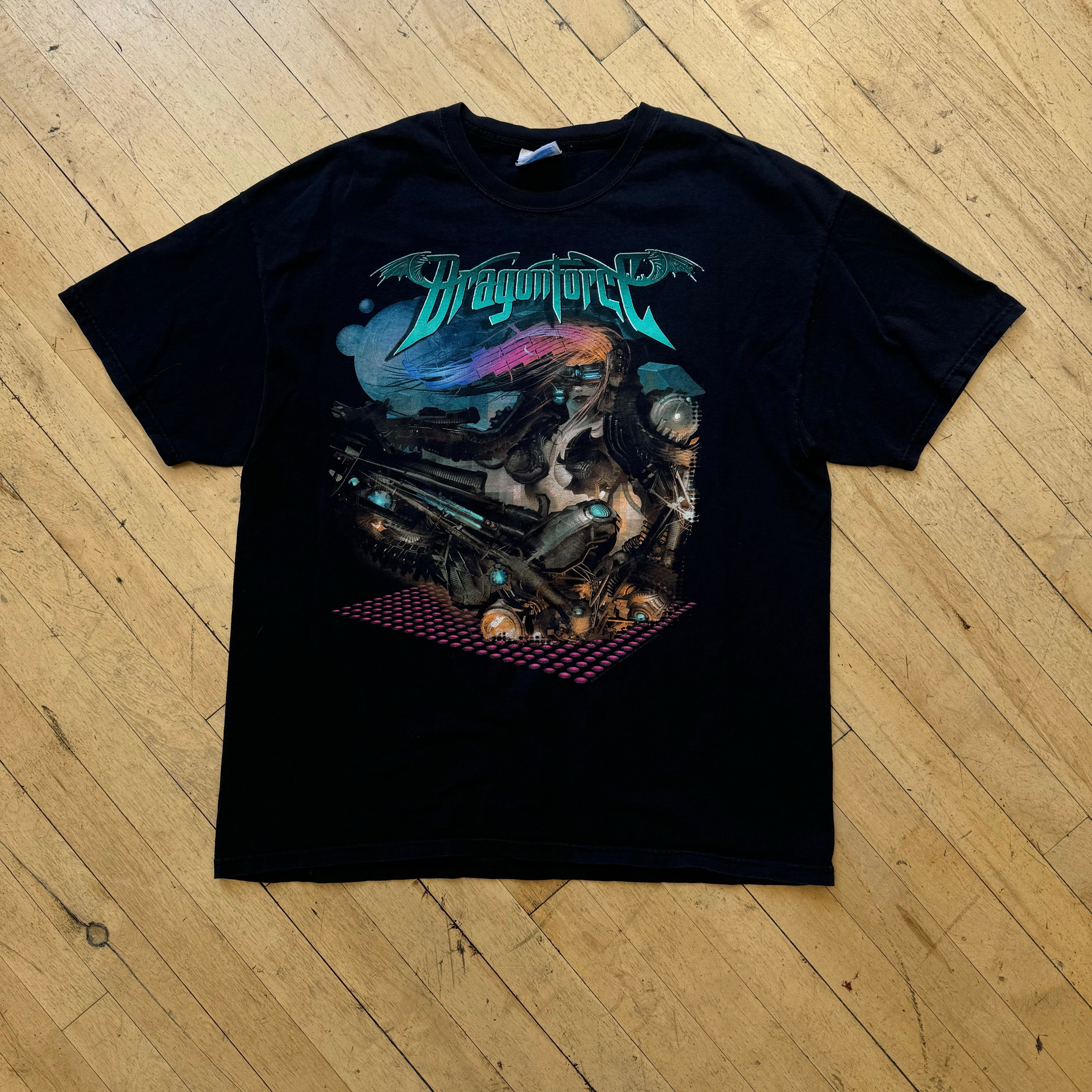 Y2K Dragon Force T-shirt Sz L