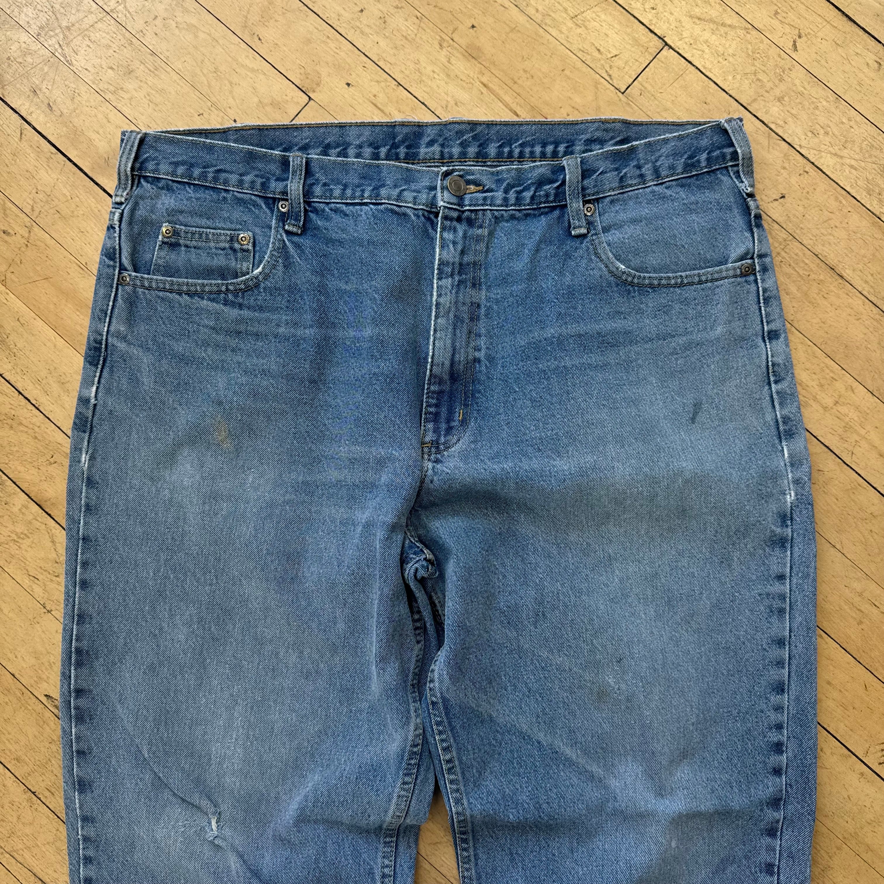 Vintage Faded Denim Jeans Sz 38x30