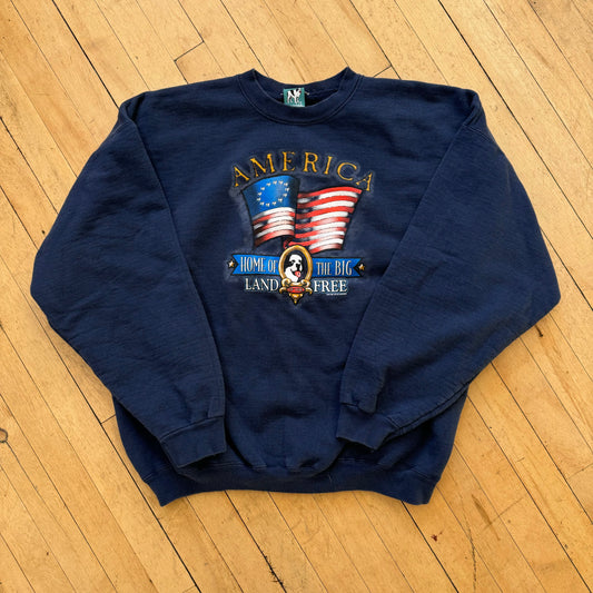 Vintage Big Dogs America CrewNeck Sz L