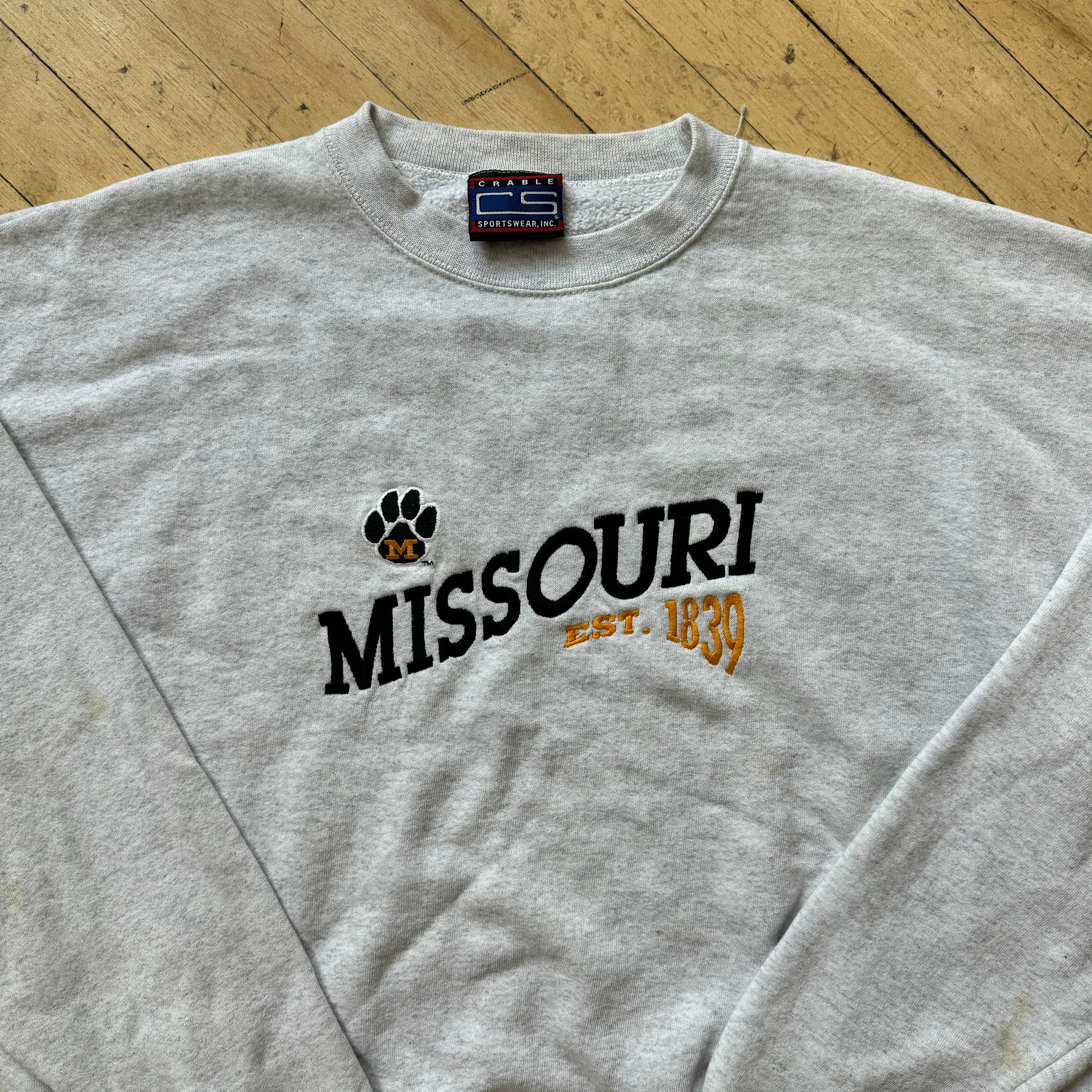 Vintage Missouri SpellOut CrewNeck Sz XL