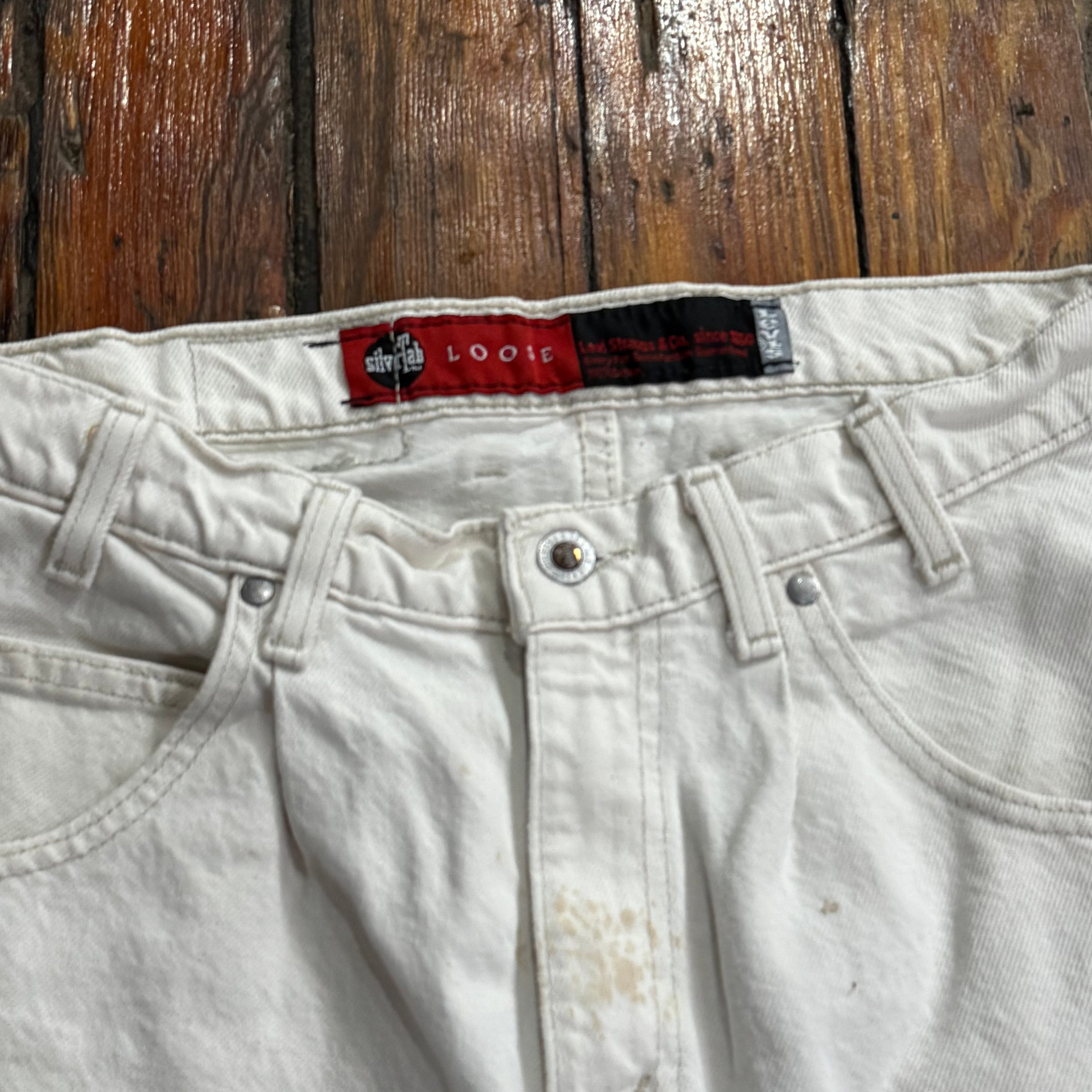 Vintage Loose Levi SilverTab Denim Jean Shorts Sz 32