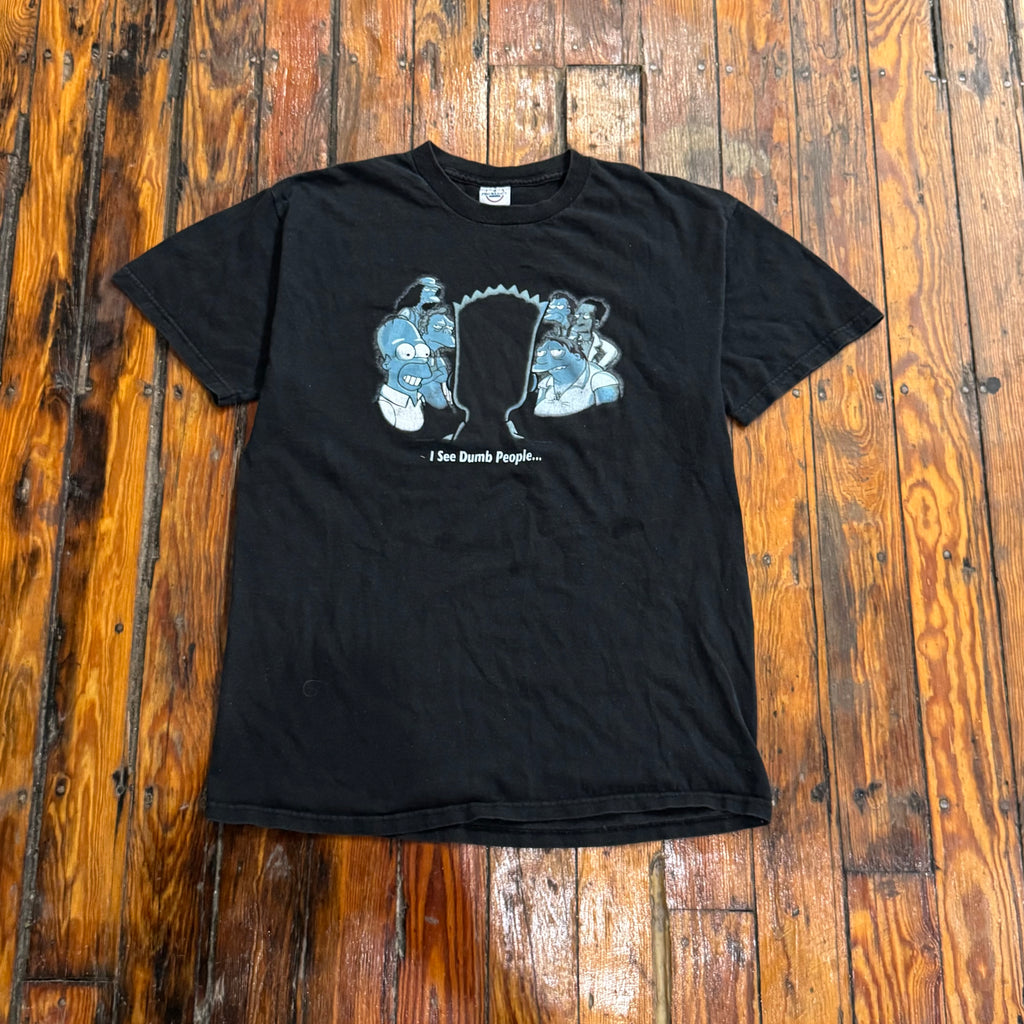 Y2K Simpsons I See Dumb People T-shirt Sz L