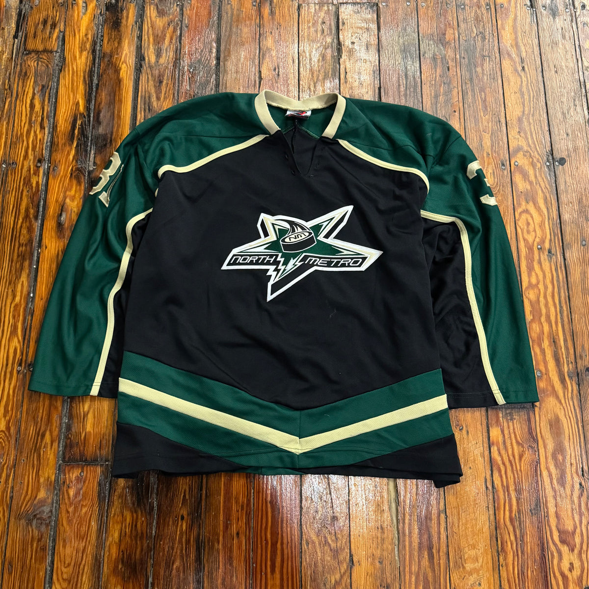 Vintage North Metro Hockey Jersey Sz XXL