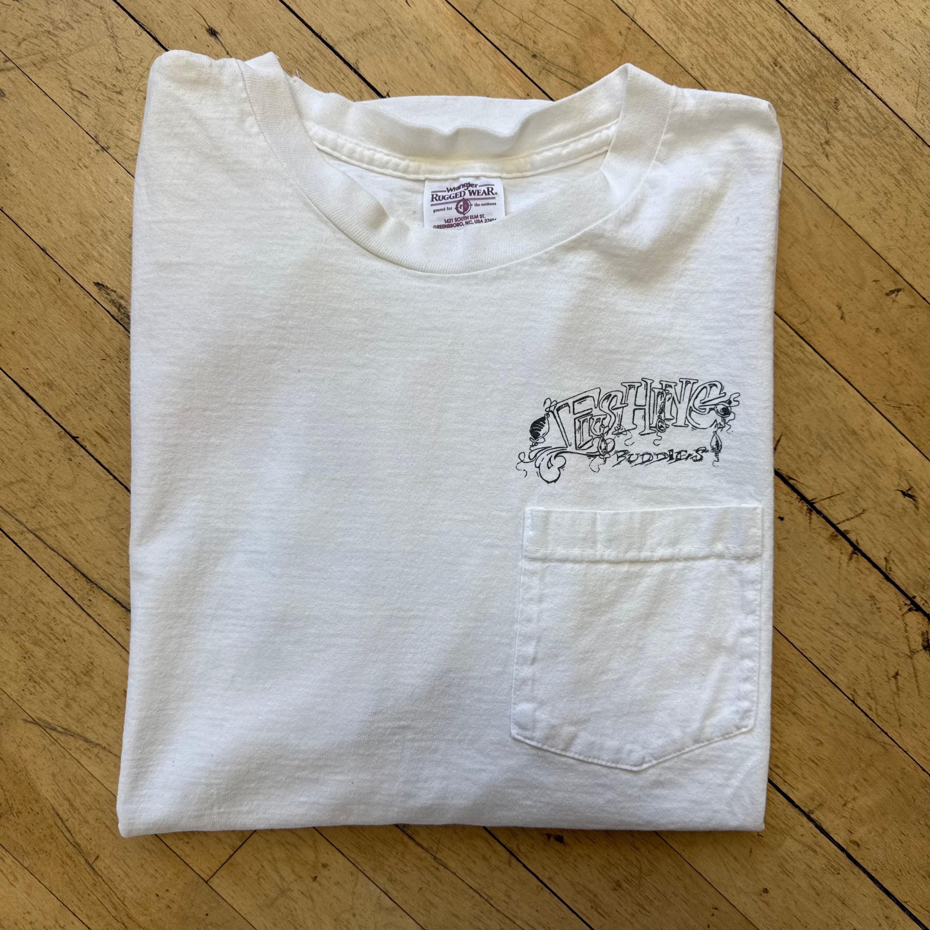 Vintage Wrangler Fishing Buddies T-shirt Sz XL