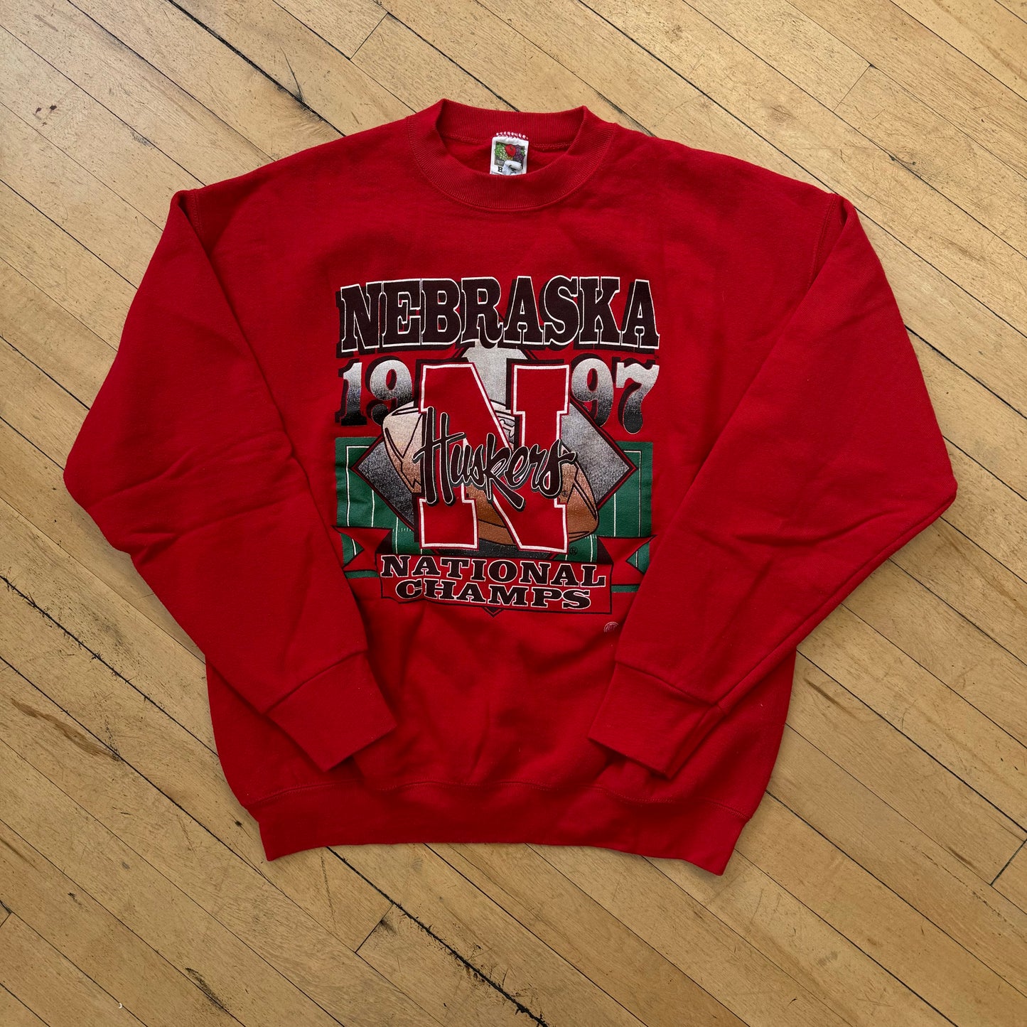 Vintage Nebraska Huskers Champions CrewNeck Sz L