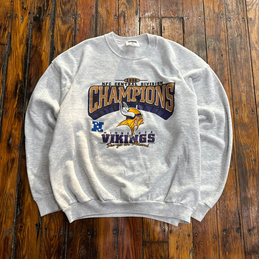 Vintage Minnesota Vikings Champions CrewNeck Sz XL