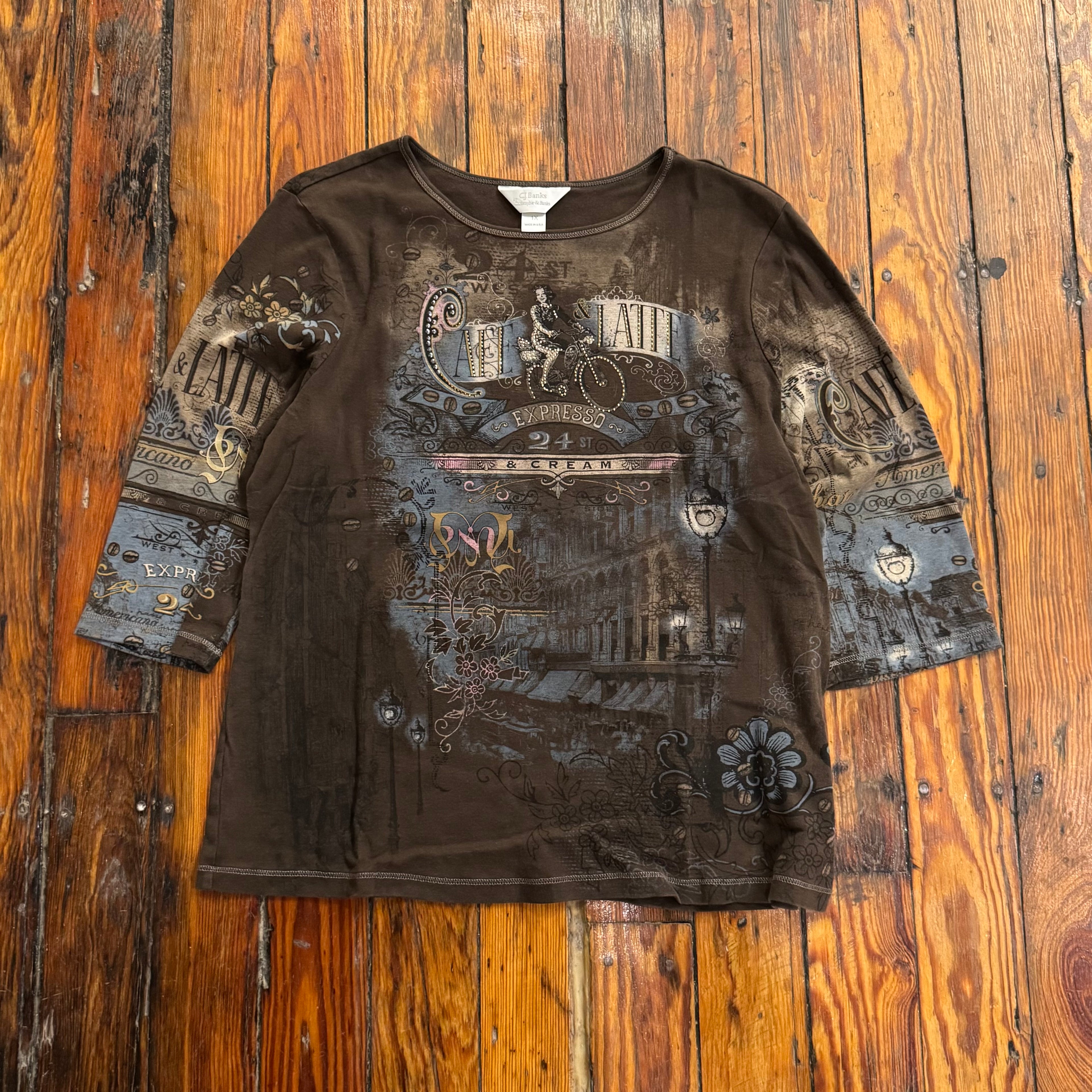 Vintage CJ Banks Latte Long Sleeve Sz L