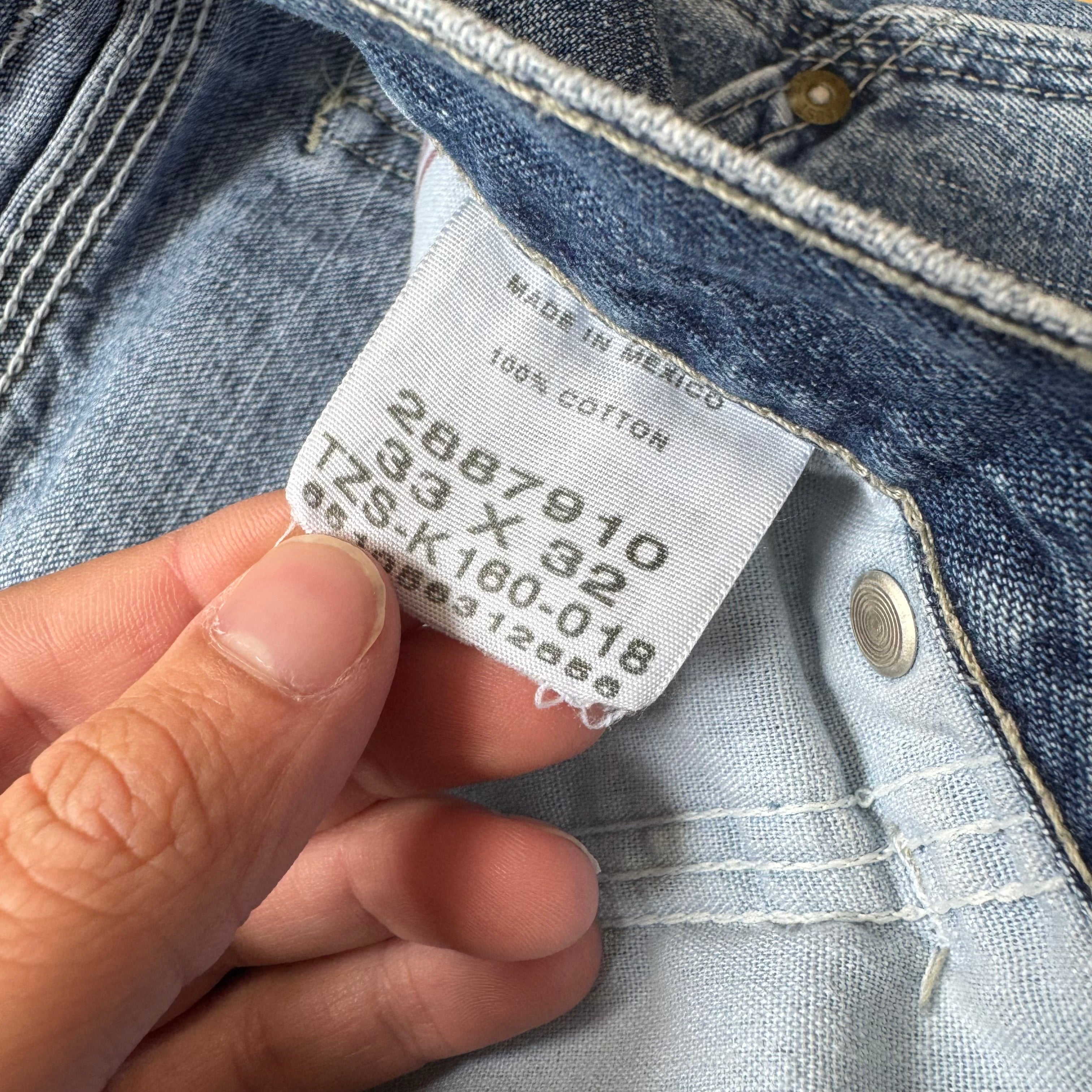 Vintage Lee Dungarees Denim Jeans Sz 33x32