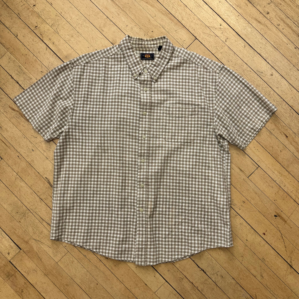 Vintage Route 66 Patterned Button Down Shirt Sz XL