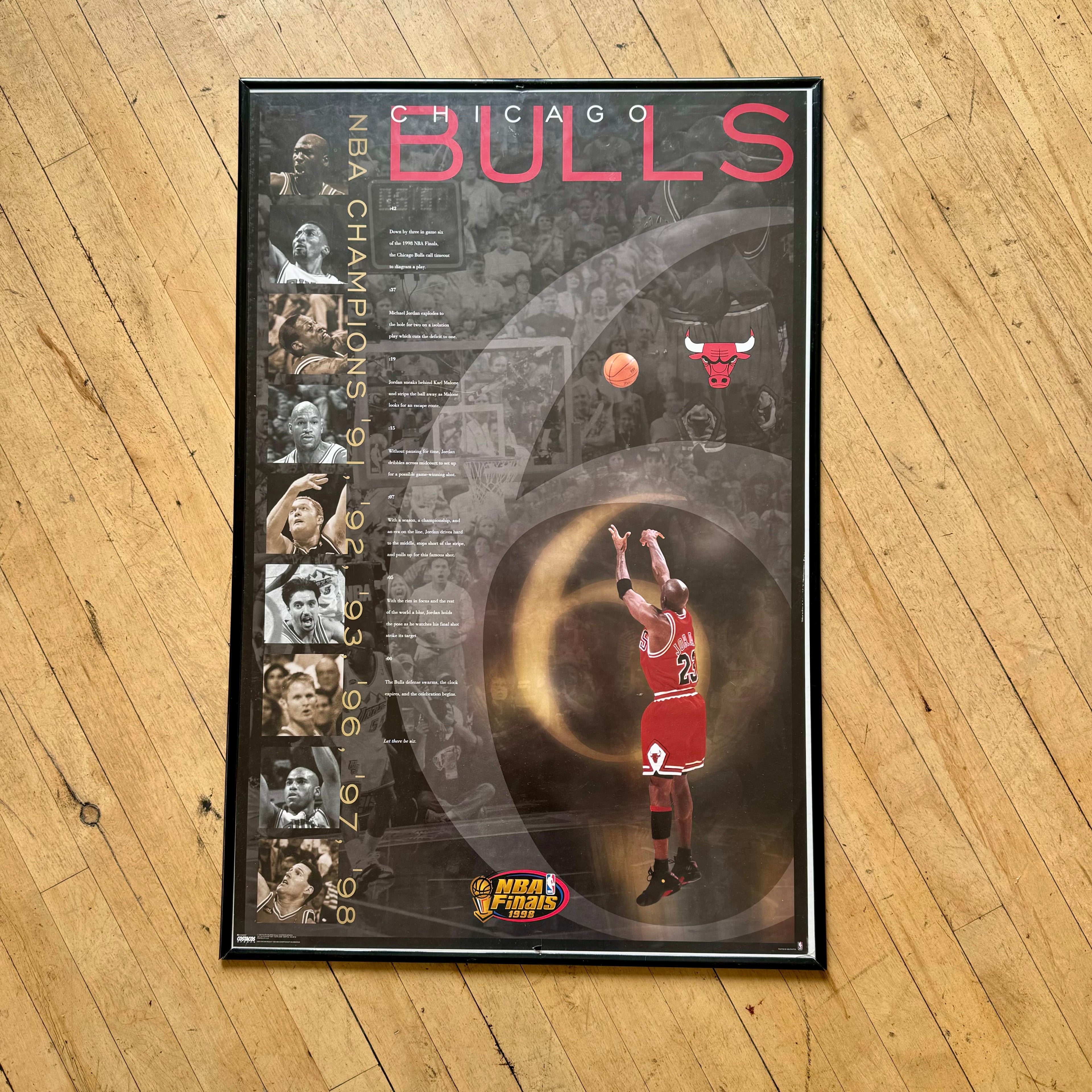 1998 Chicago Bulls NBA Finals Poster